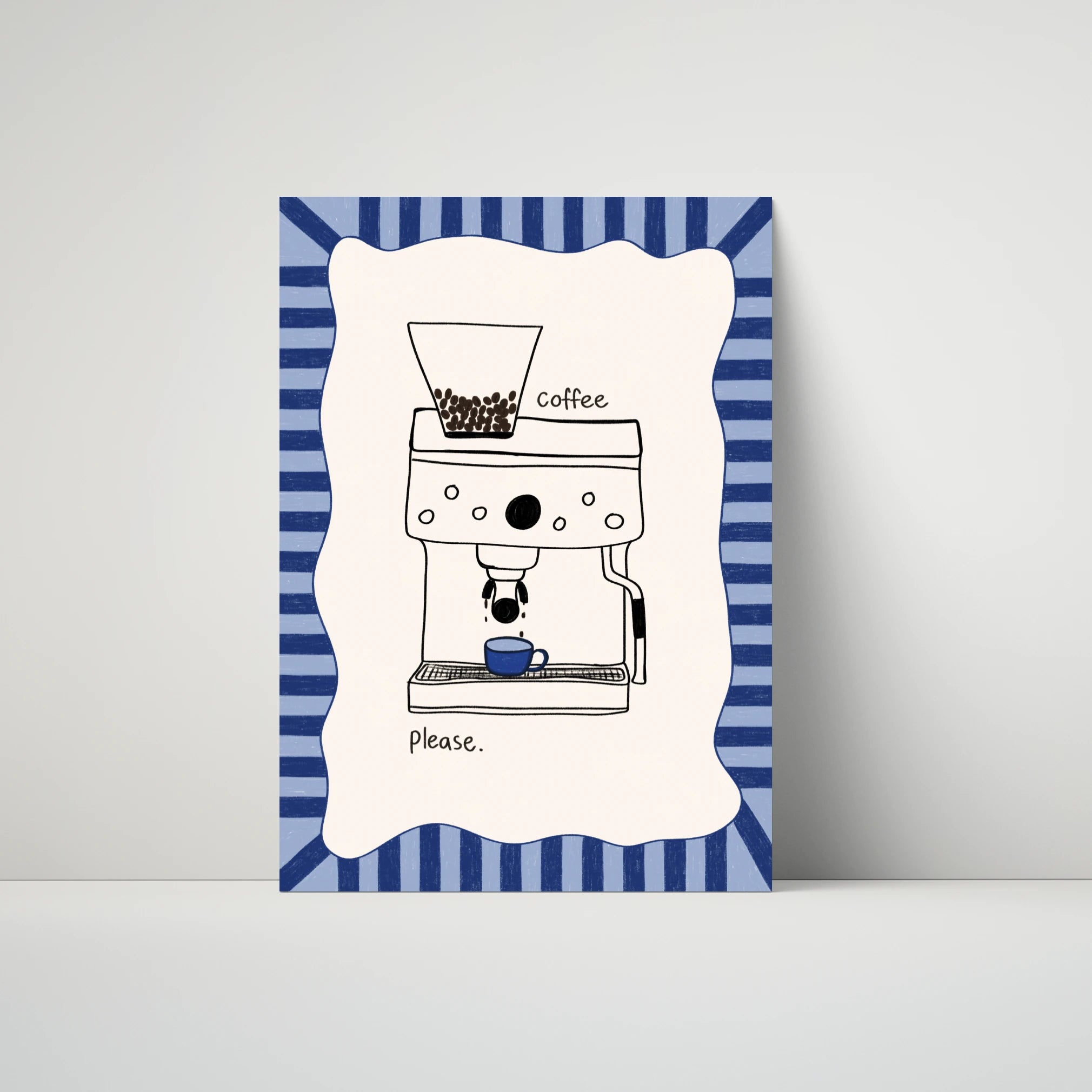 Tecari Designs 'Coffee Please' A4 Unframed Print