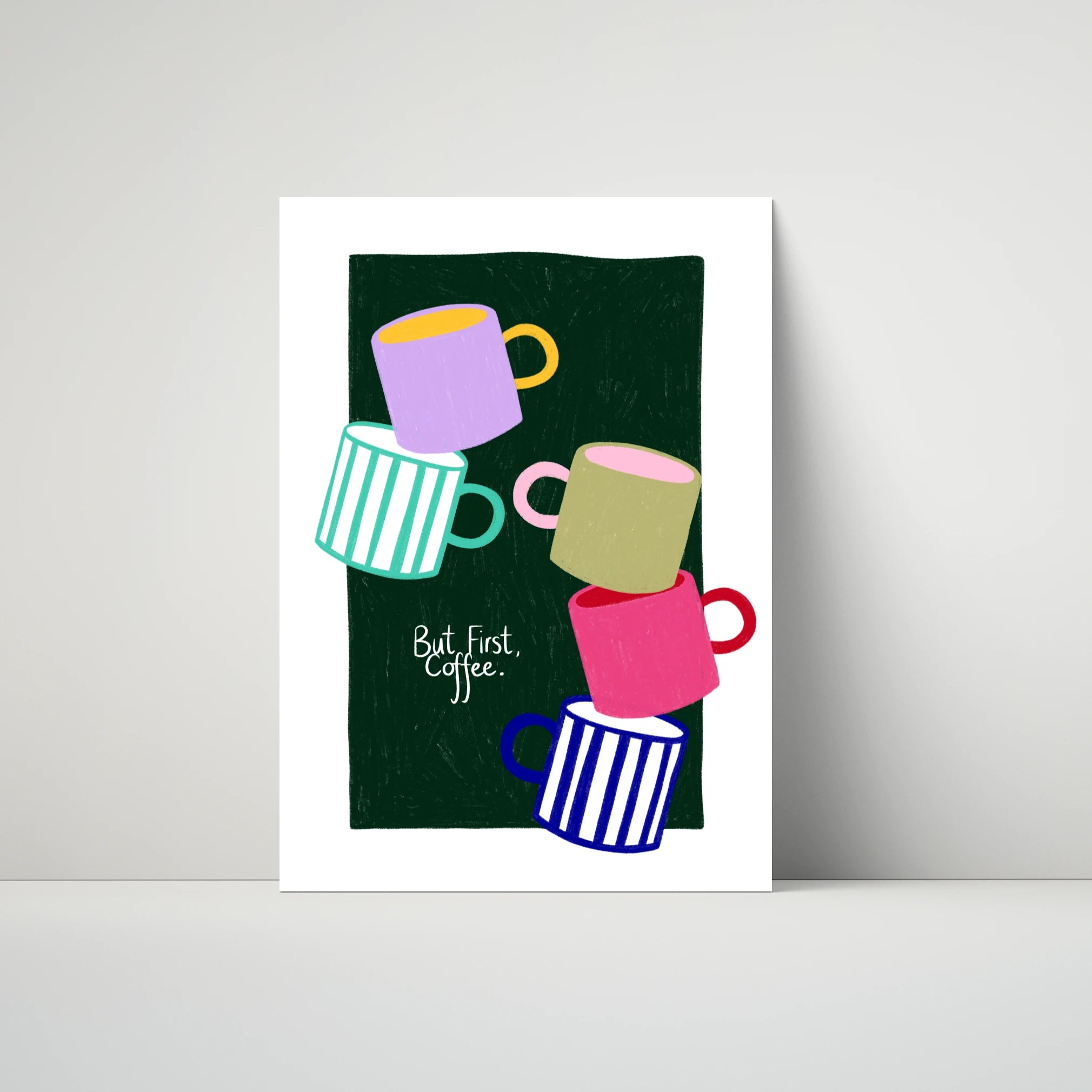 Tecari Designs 'But First, Coffee' A5 Unframed Print