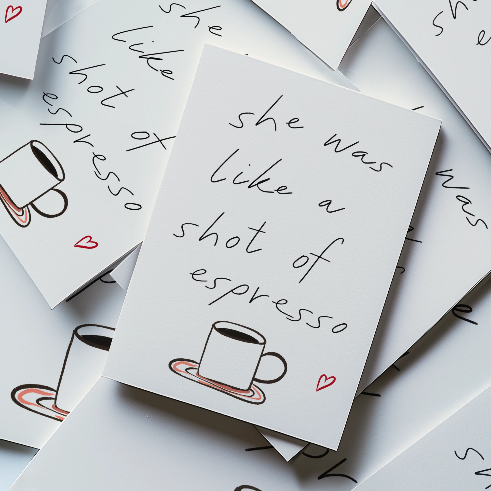 Tecari Designs 'She Was Like A Shot of Espresso' A4 Unframed Print - Lifestory