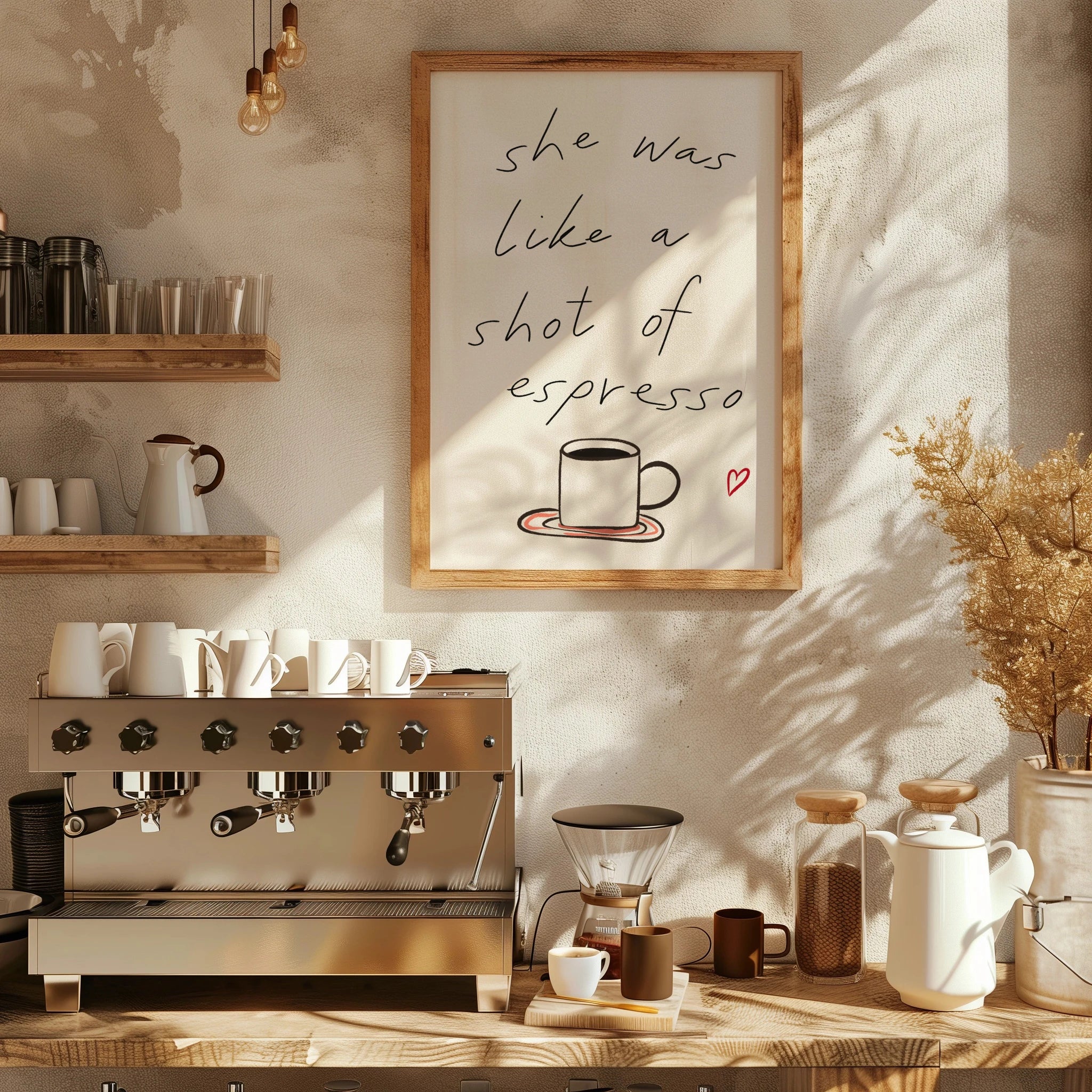 Tecari Designs 'She Was Like A Shot of Espresso' A4 Unframed Print - Lifestory