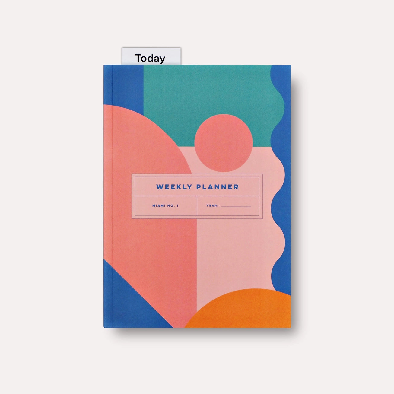 The Completist Miami No.1 Weekly Lay Flat Undated Planner A5 cover with 'Today' bookmark