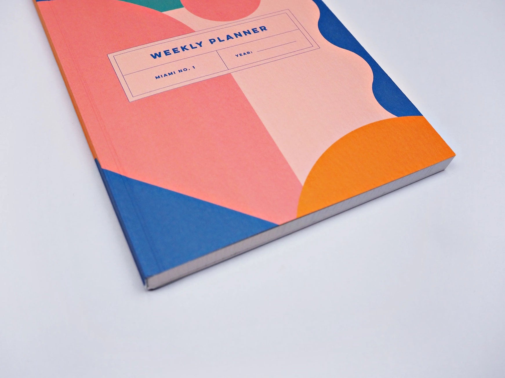 The Completist Miami No.1 Weekly Lay Flat Undated Planner A5 cover close up view