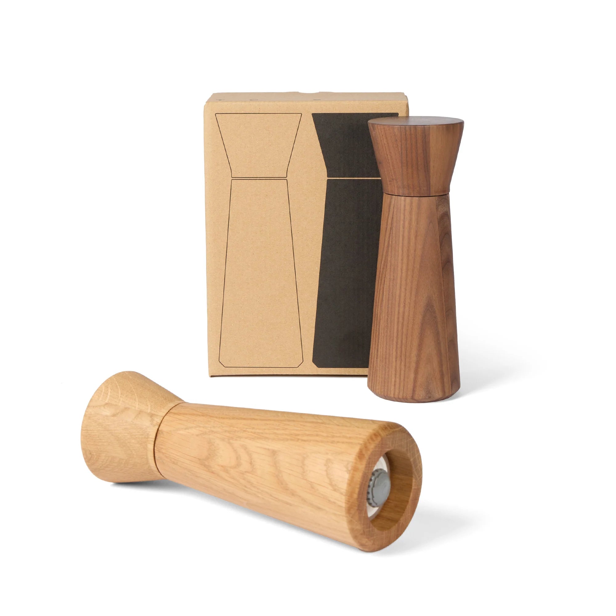 Istria Oak & Walnut Salt & Pepper Mill Pair by The Conran Shop