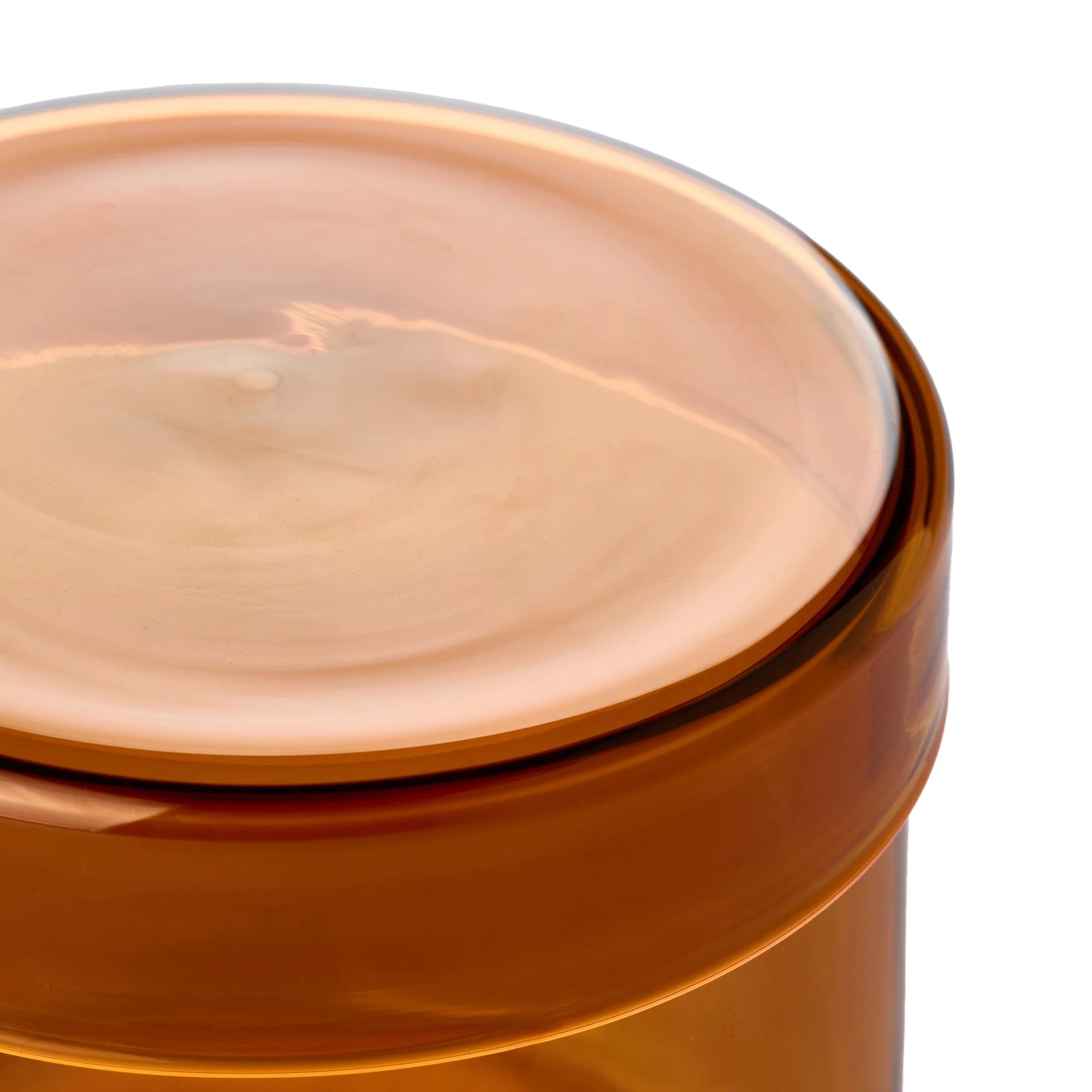 Home Lab 8.5cm Lidded Storage Pot in Amber Borosilicate by The Conran Shop