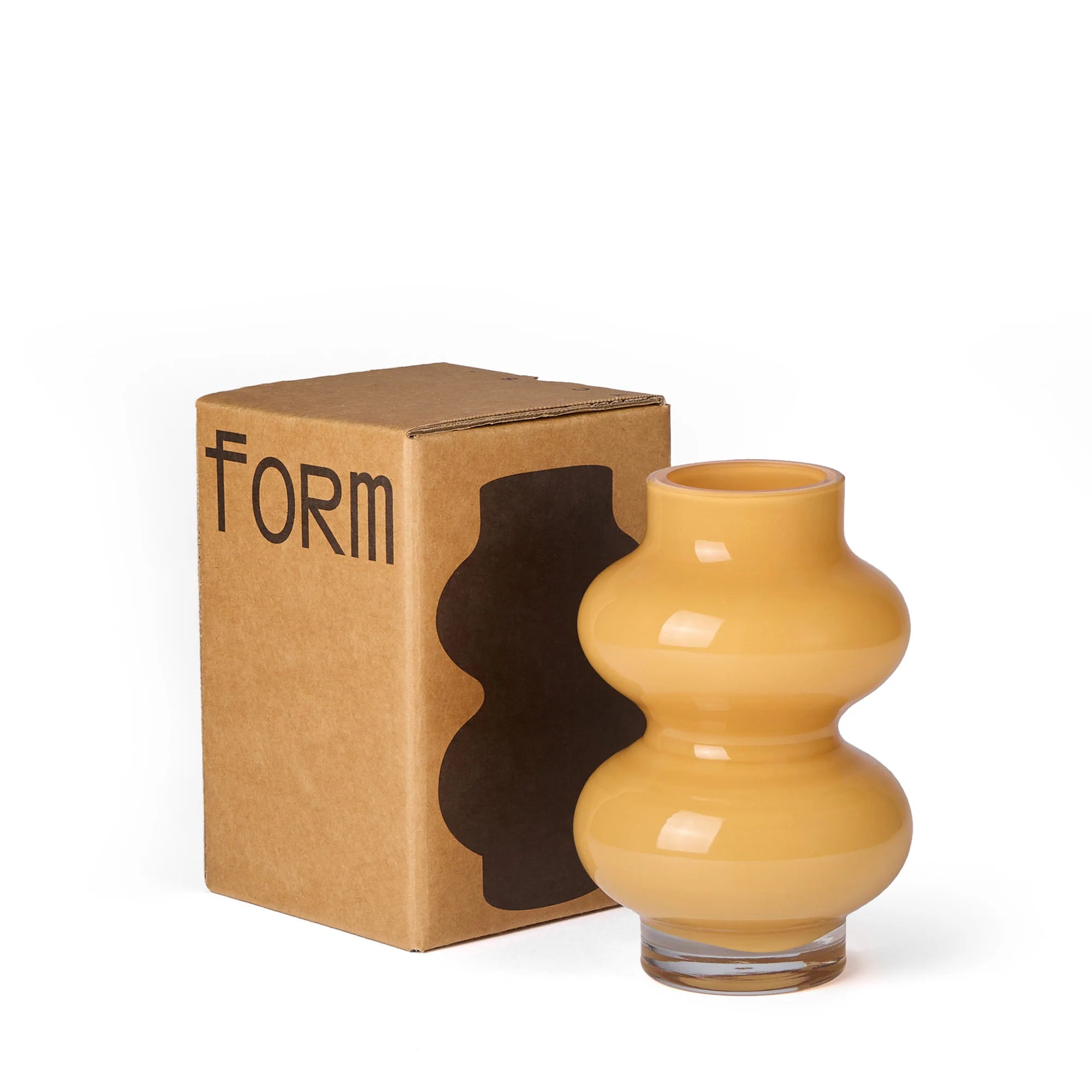 Yellow Mini Form Glass Vase by The Conran Shop