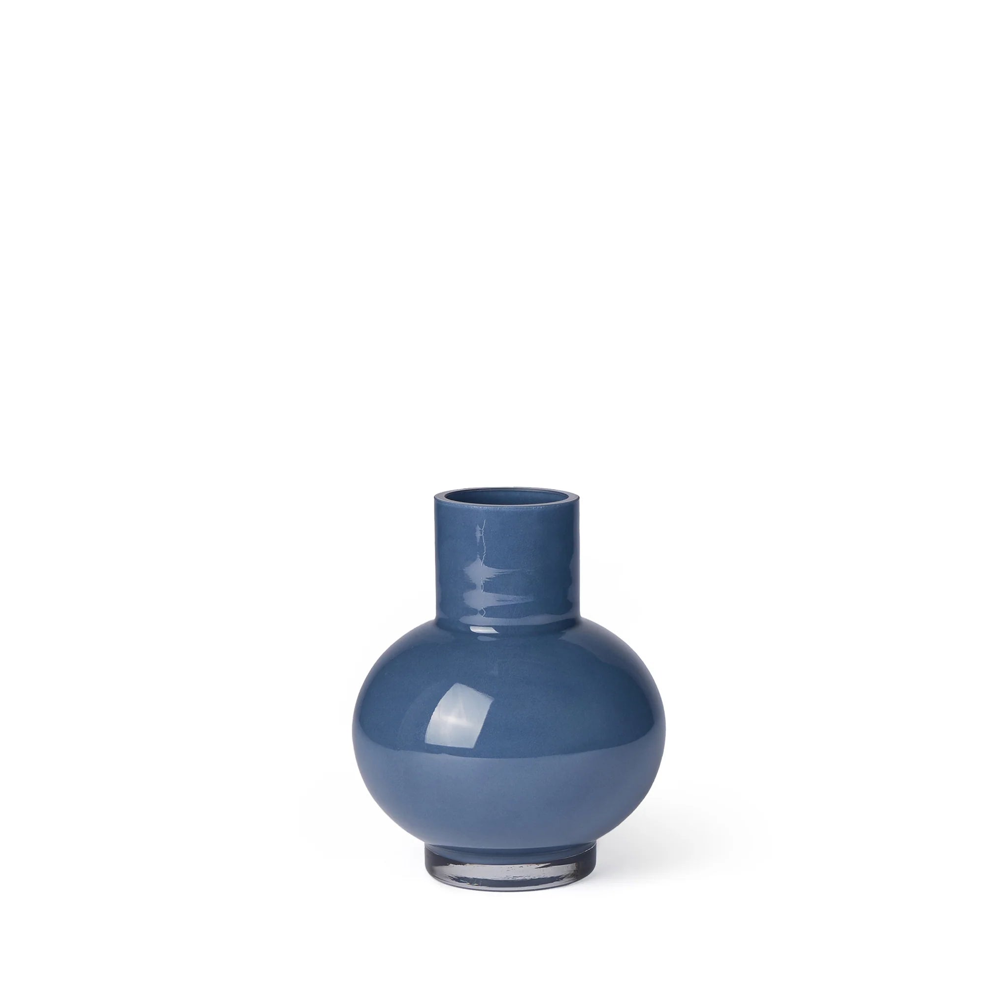Navy Mini Form Glass Vase by The Conran Shop