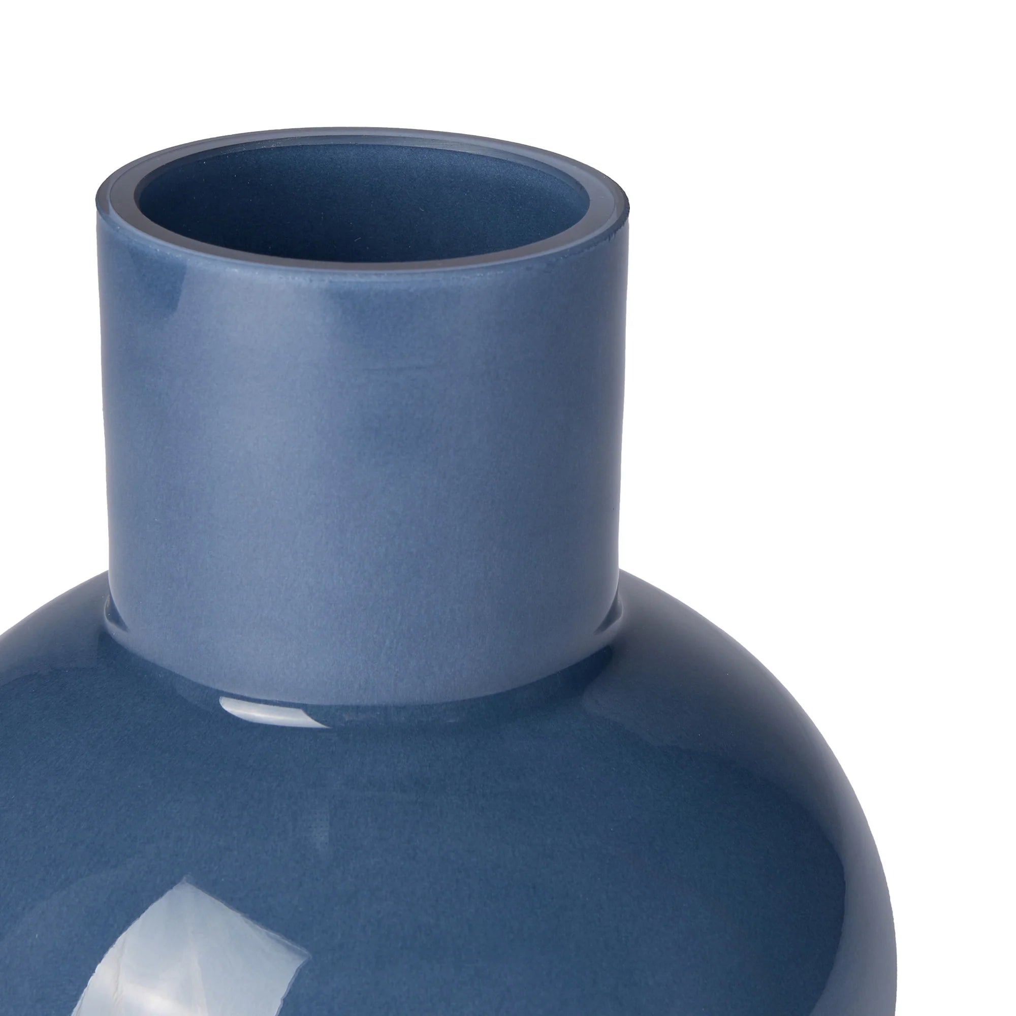 Navy Mini Form Glass Vase by The Conran Shop