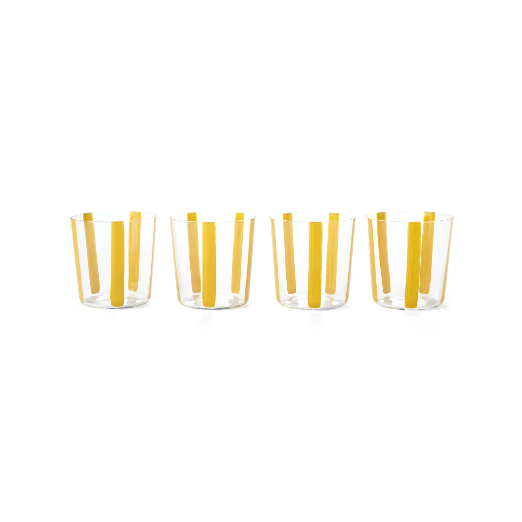 Nova Stripe Low Glass Tumbler Set of 4 by The Conran Shop - Lifestory