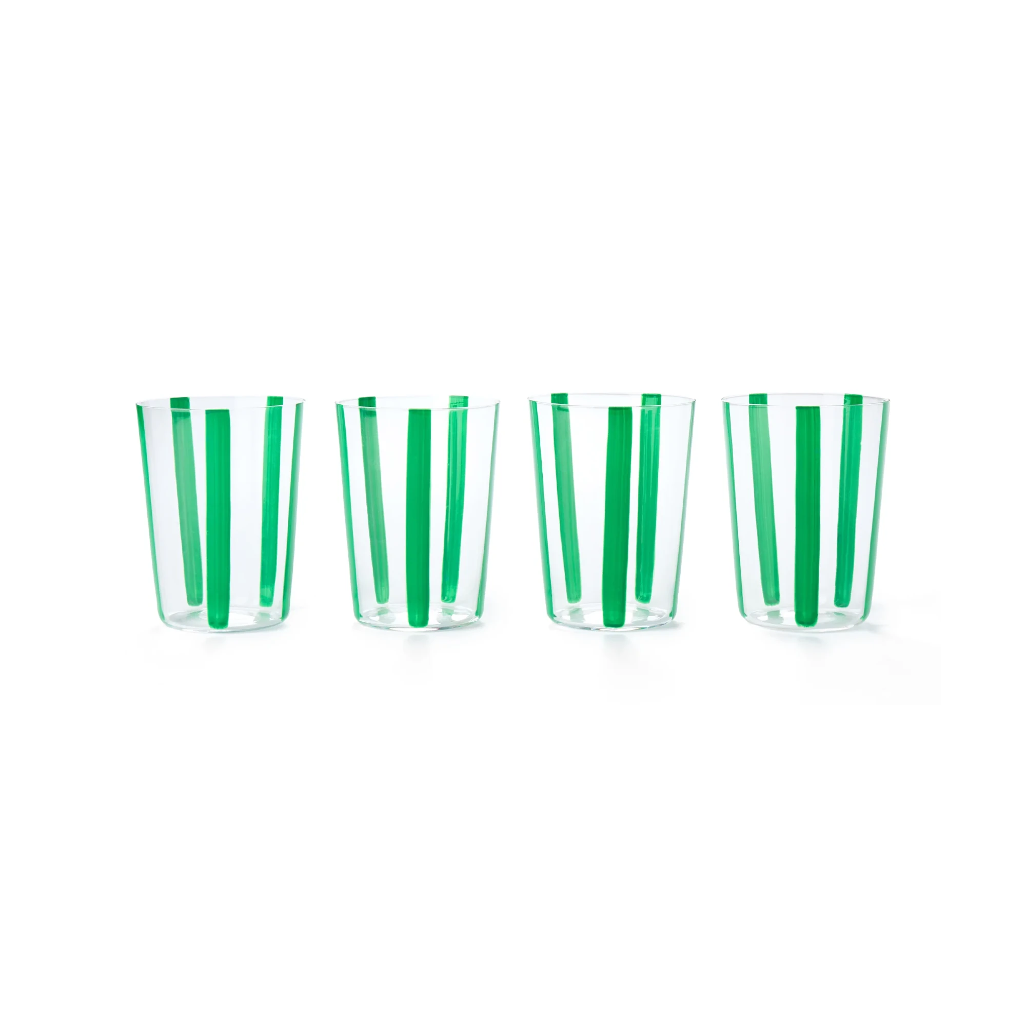 Nova Stripe Tall Glass Tumbler Set of 4 by The Conran Shop - Lifestory