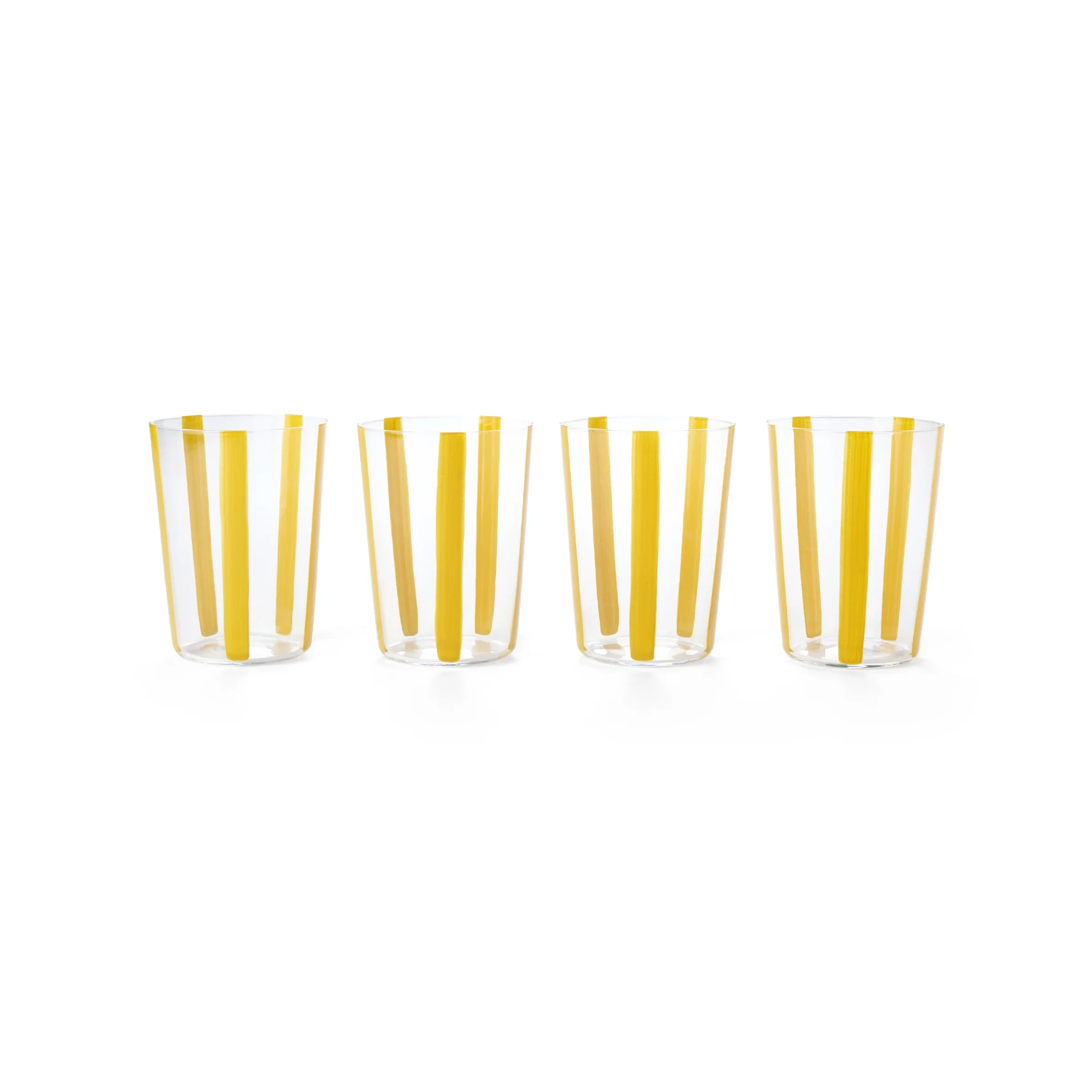 Nova Stripe Tall Glass Tumbler Set of 4 by The Conran Shop - Lifestory
