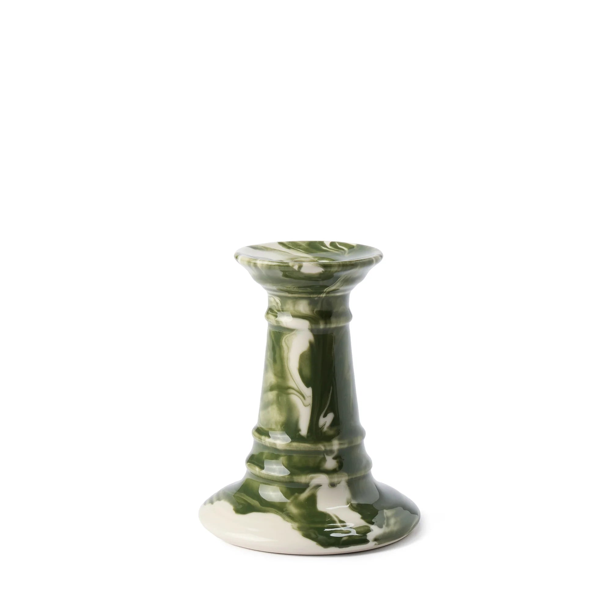 Wardour Stubby Candle Holder in Marbled Earthenware by The Conran Shop