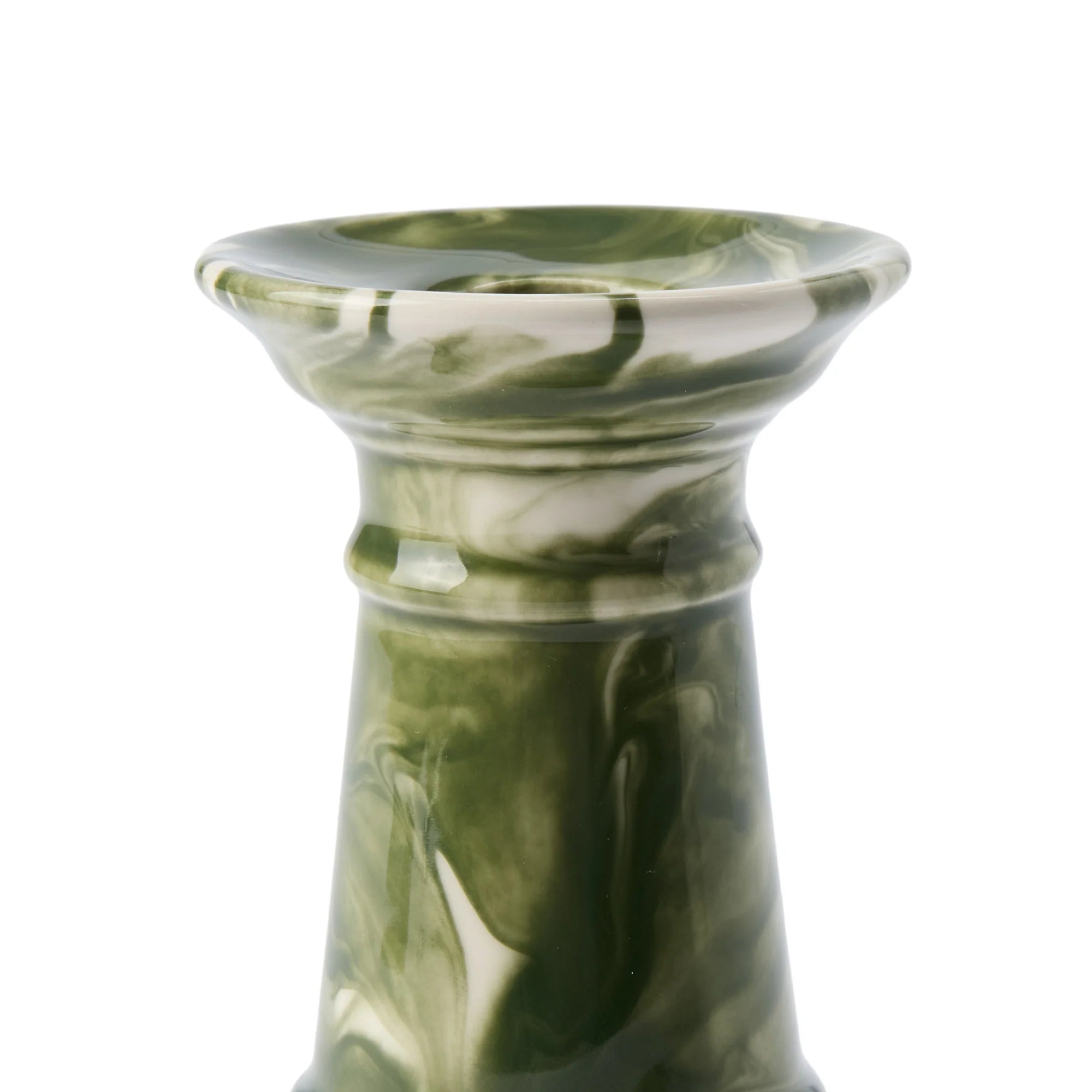 Wardour Stubby Candle Holder in Marbled Earthenware by The Conran Shop