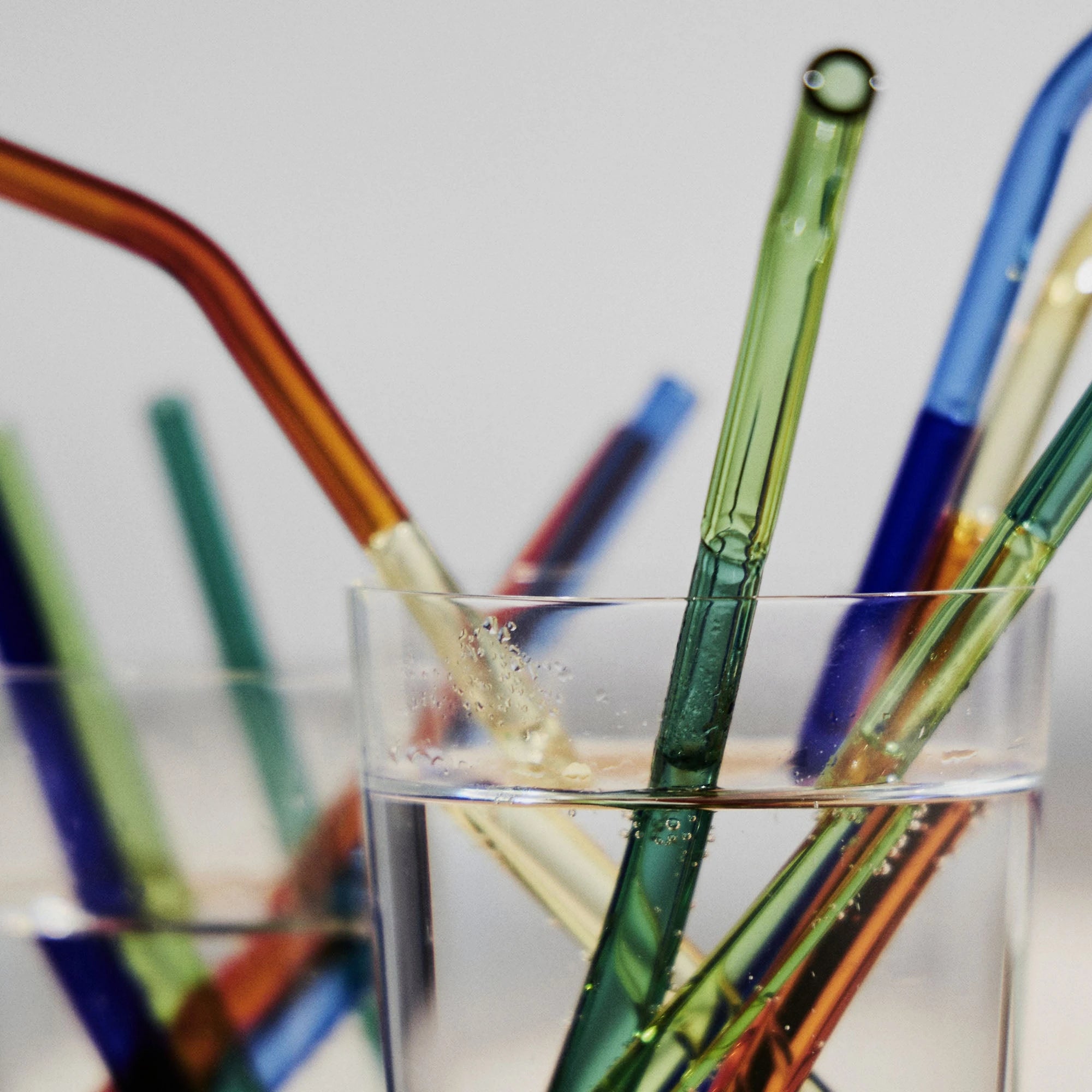 Santorini Set of 6 Glass Straws by The Conran Shop