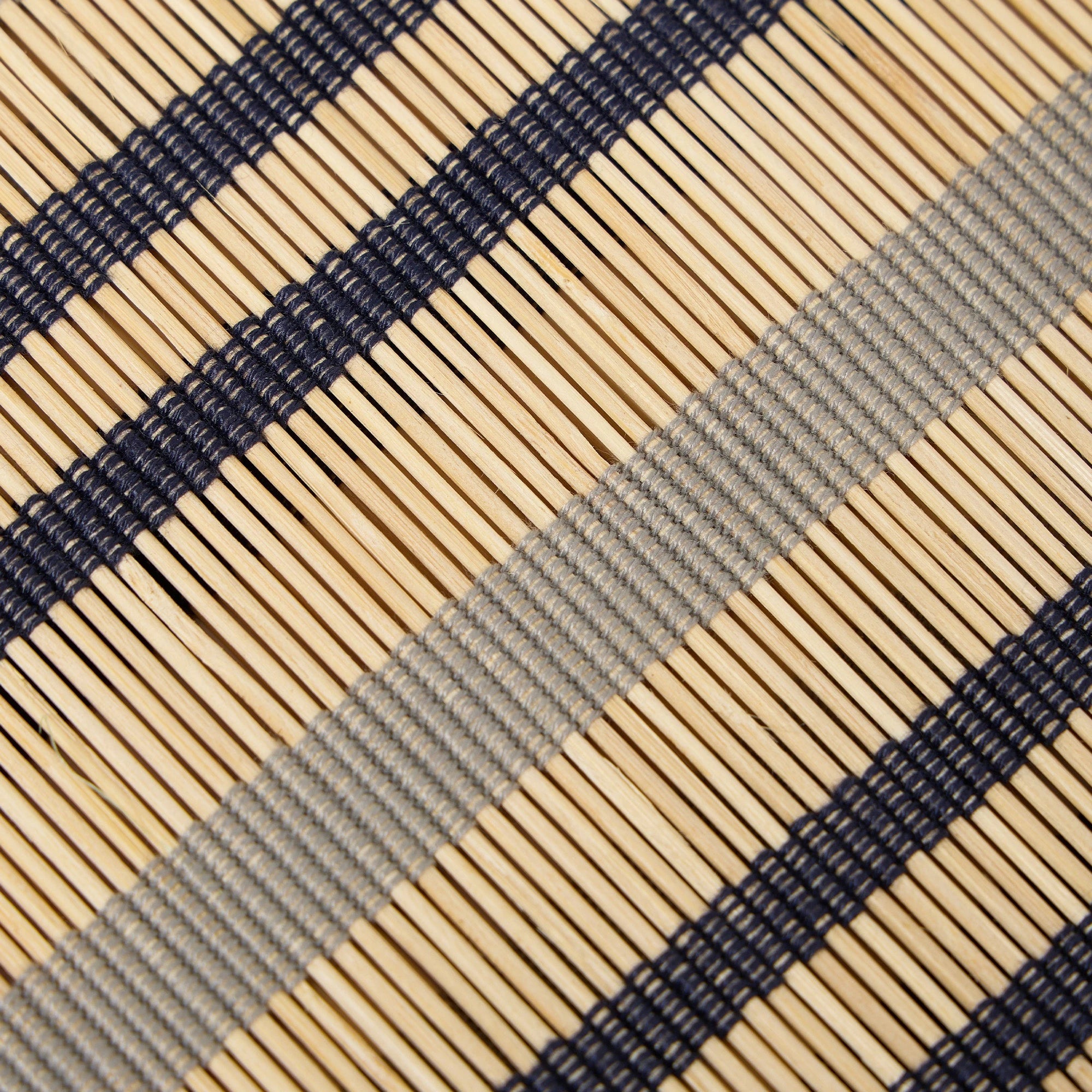 Stripe Bamboo Square Placemat Set of 2 by The Conran Shop