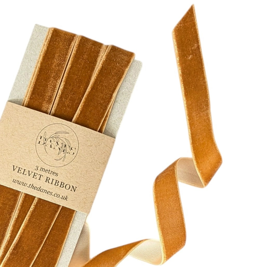 Luxury Velvet Ribbon (3m x 16mm) in Various Colours - Lifestory
