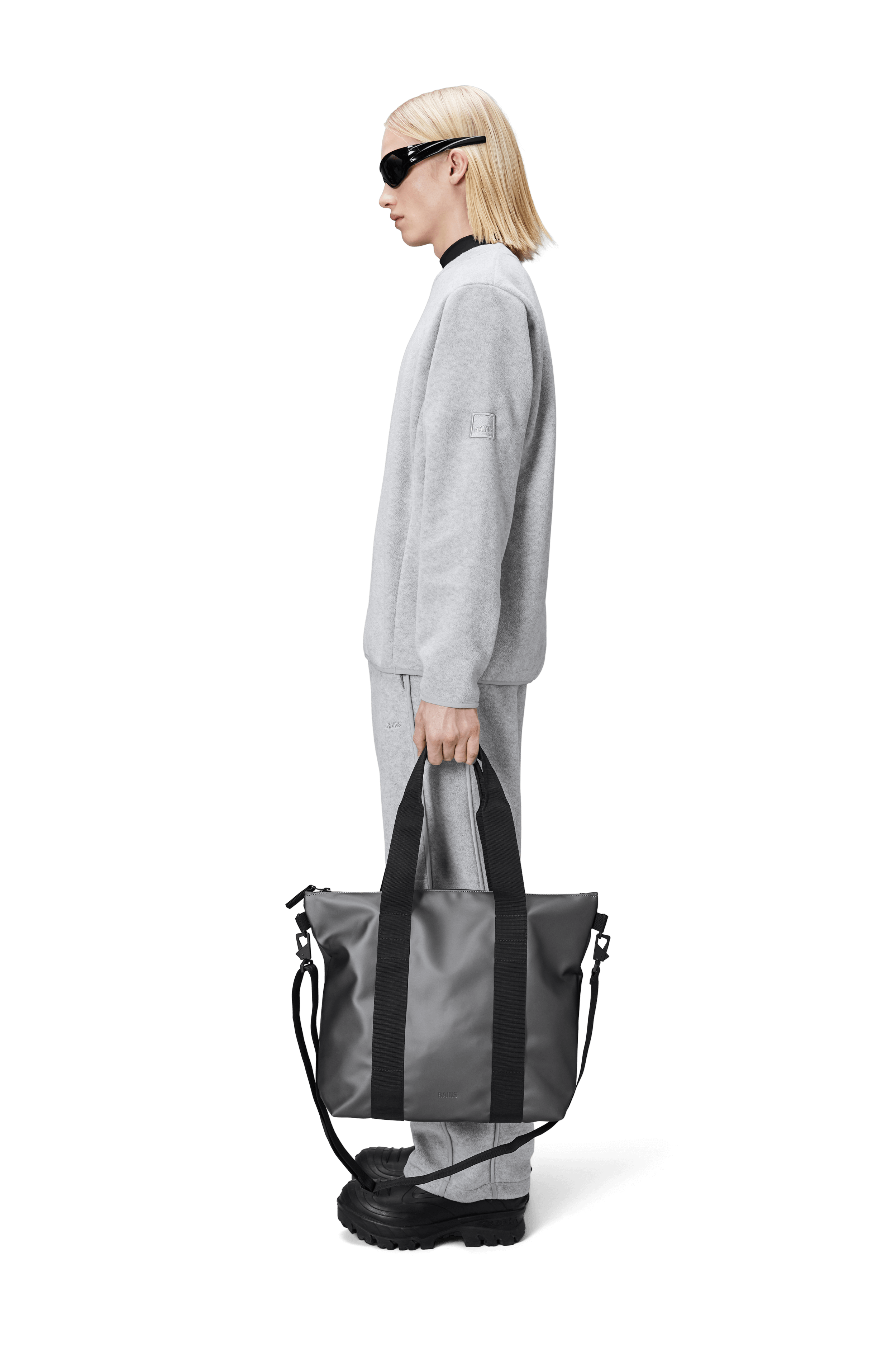 Tote Bag Mini | Metallic Grey | Waterproof | by Rains - Lifestory - Rains