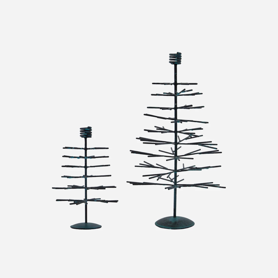 House Doctor 'Tree' Candle Holder Set of 2 in Antique Copper - product image on white background