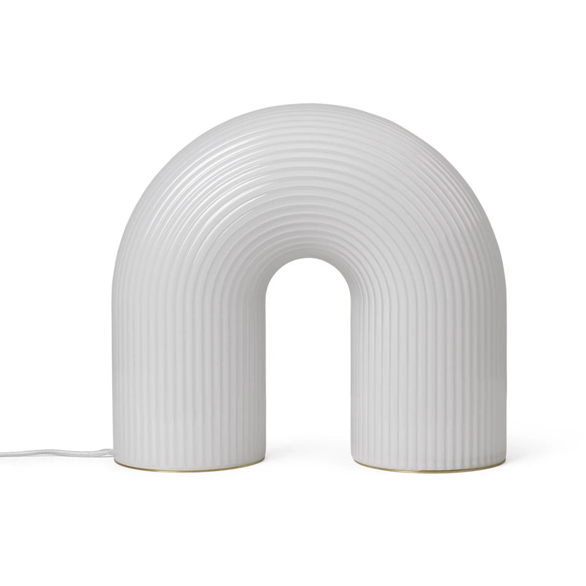 Vuelta Floor Lamp | White | Reeded Glass | by ferm Living - Lifestory
