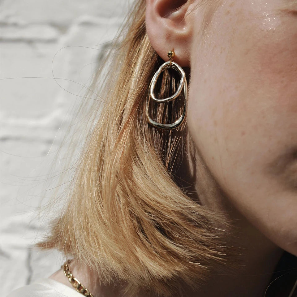 Willa Stud Earrings in Gold by A Weathered Penny - Lifestory