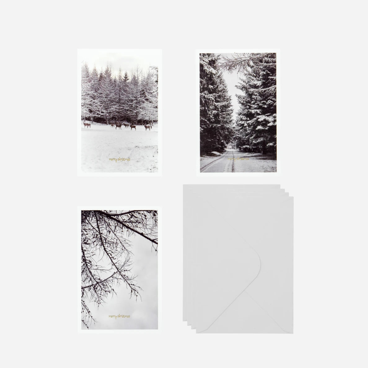 House Doctor 'Winter' Set of 6 Greetings Cards in 3 designs with envelopes