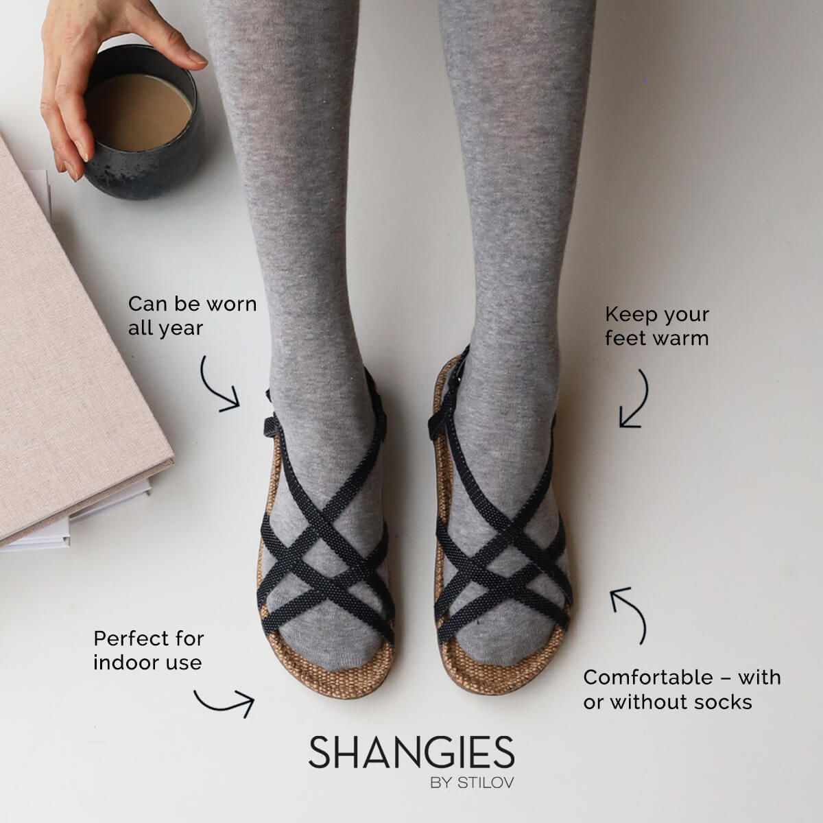 Danish Sandals - Womens #2 | Midnight Sky | Light Breathable Washable | by Shangies - Lifestory - Shangies by Stilov