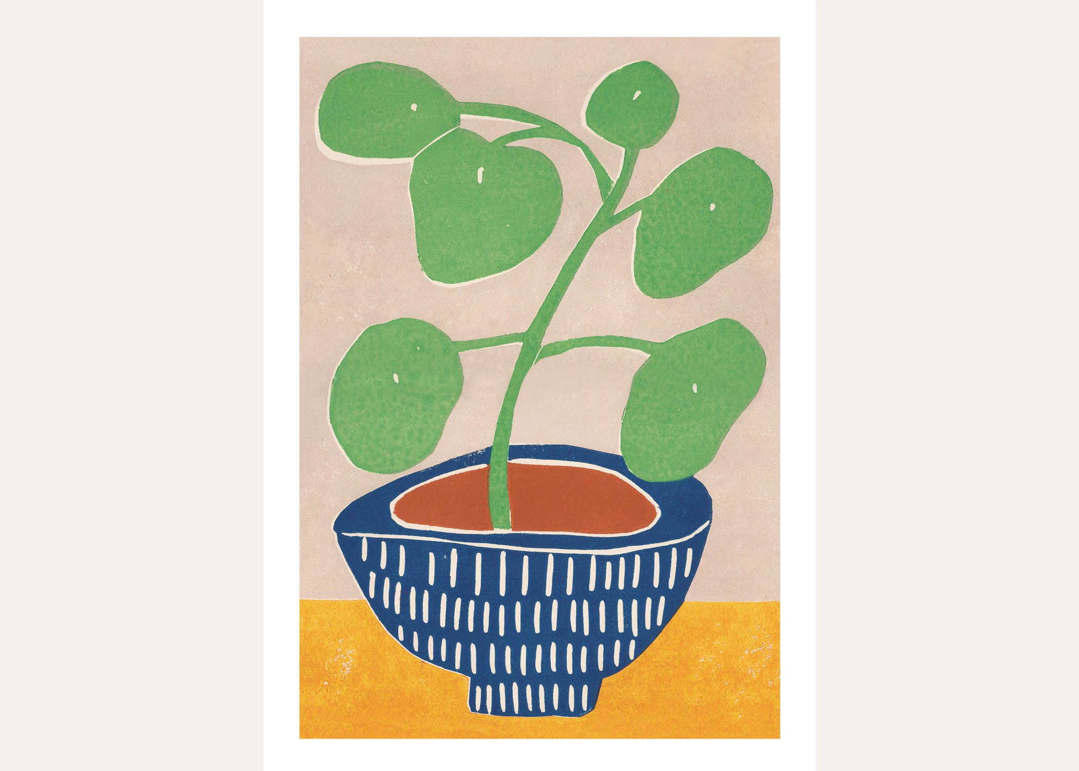 'Pilea Plant' Unframed A3 Print by Luiza Holub - Lifestory
