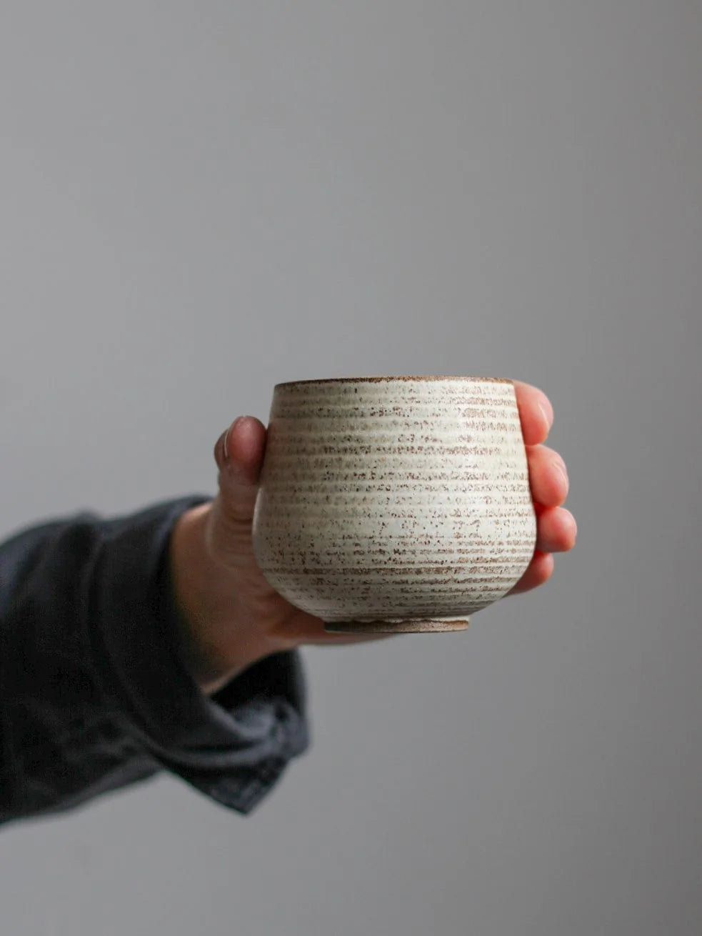 Large Cup - 250ml | Textured Dune | Hand Thrown | by Aku Ceramics - Lifestory