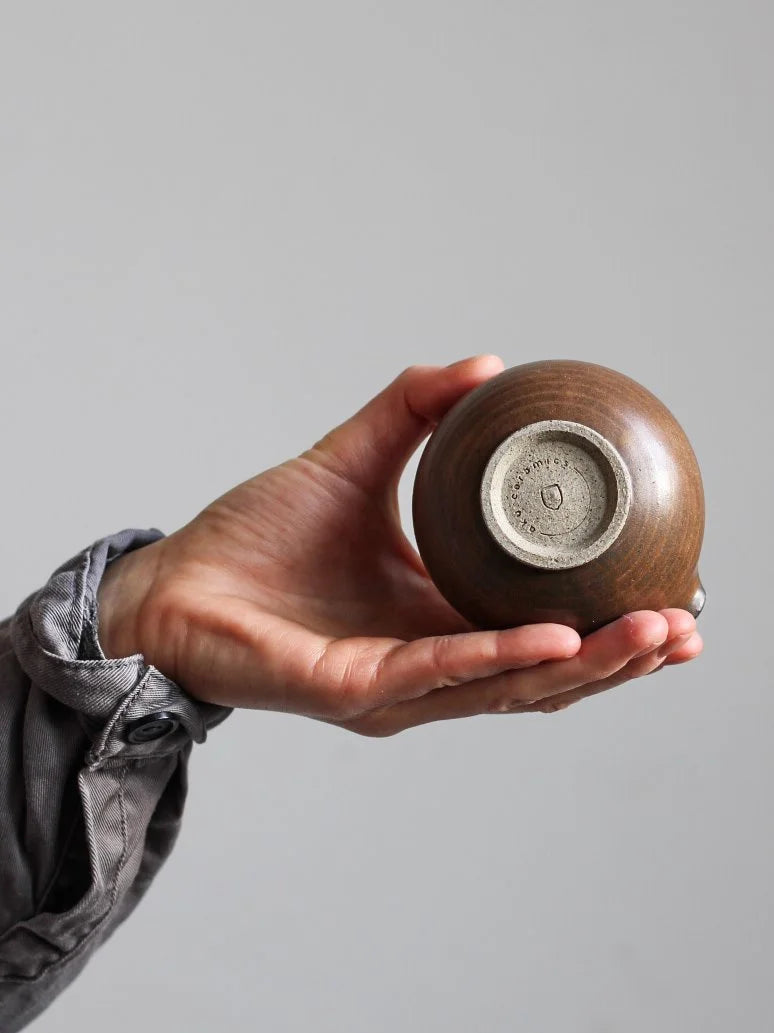 Small Pourer | Textured Tamba Glaze | Hand Thrown Stoneware | by Aku Ceramics - Lifestory
