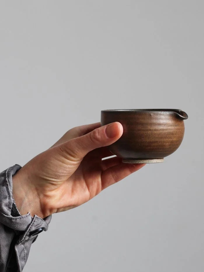 Small Pourer | Textured Tamba Glaze | Hand Thrown Stoneware | by Aku Ceramics - Lifestory