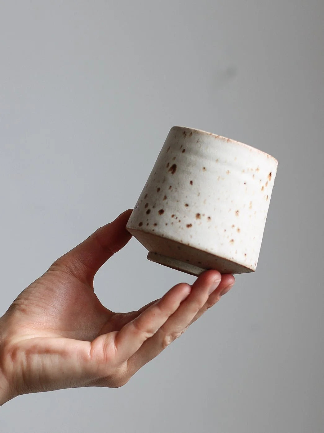 Yunomi Cup in Speckled Ivory Glaze | 250ml | Hand Thrown | by Aku Ceramics - Lifestory