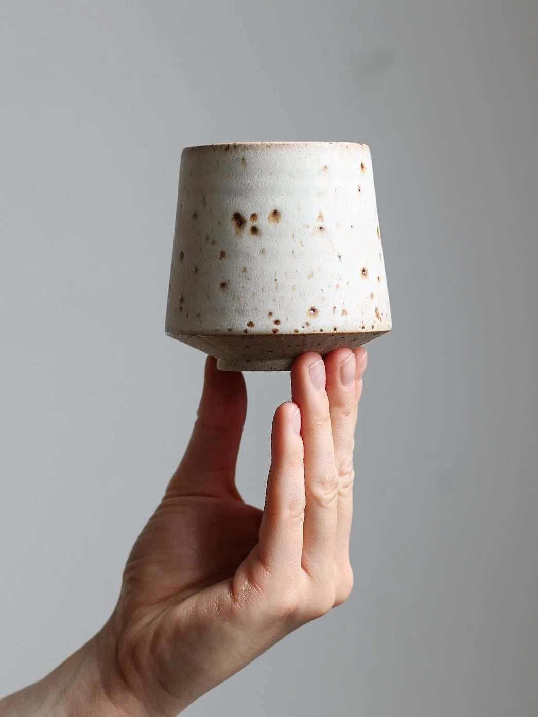 Yunomi Cup in Speckled Ivory Glaze | 250ml | Hand Thrown | by Aku Ceramics - Lifestory