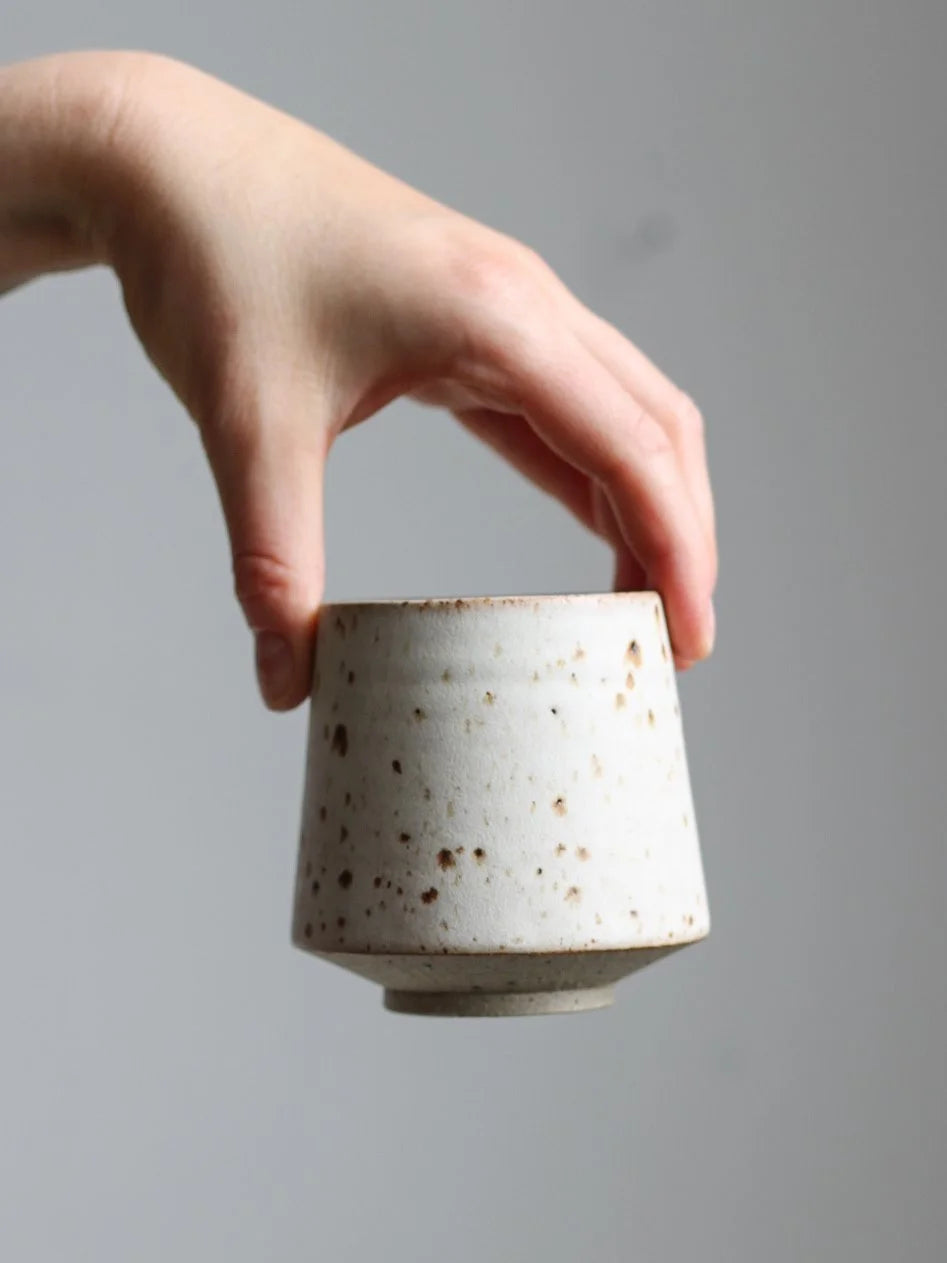 Yunomi Cup in Speckled Ivory Glaze | 250ml | Hand Thrown | by Aku Ceramics - Lifestory