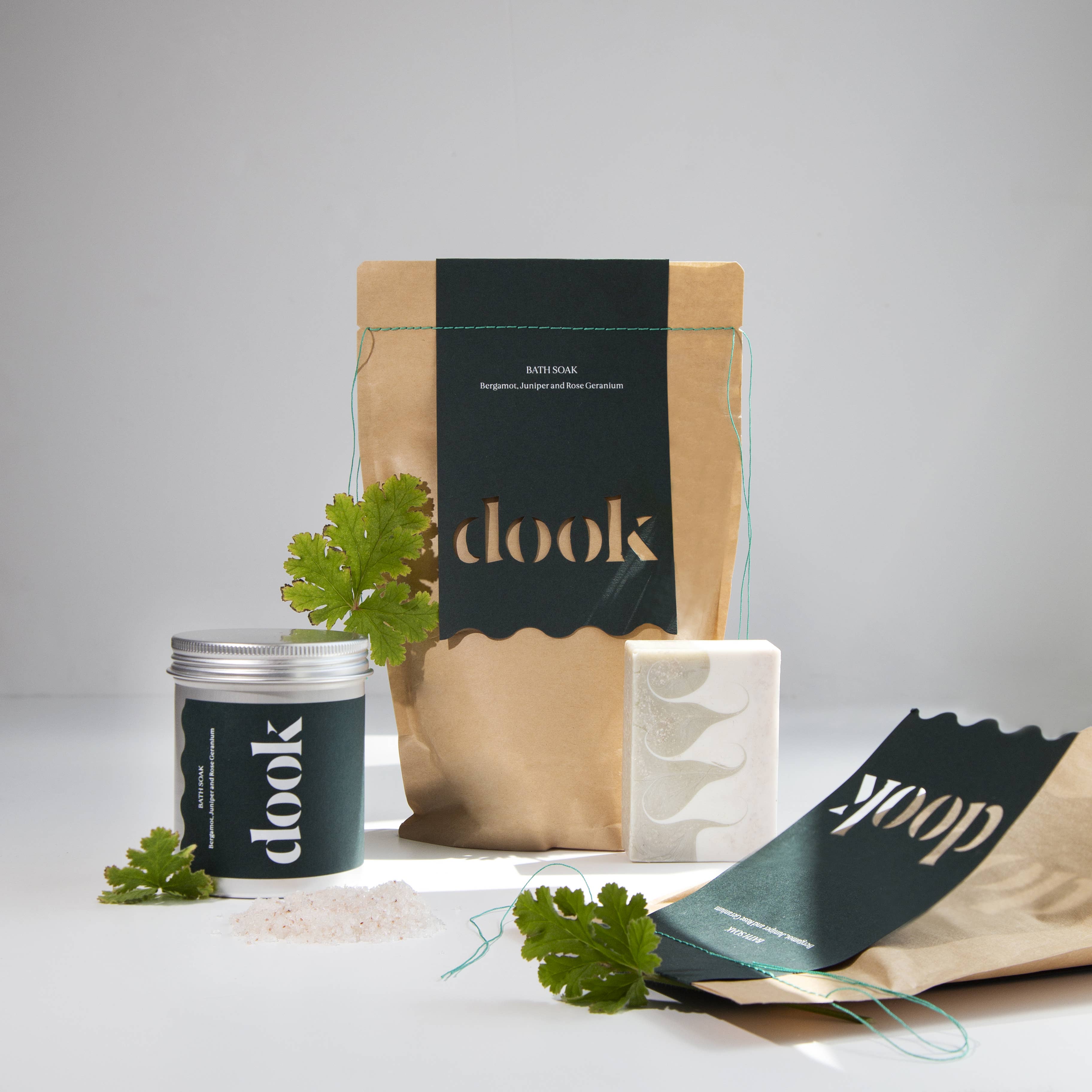 Dook 200g Tin Bath Soak - Bergamot, Juniper & Rose Geranium - Lifestory