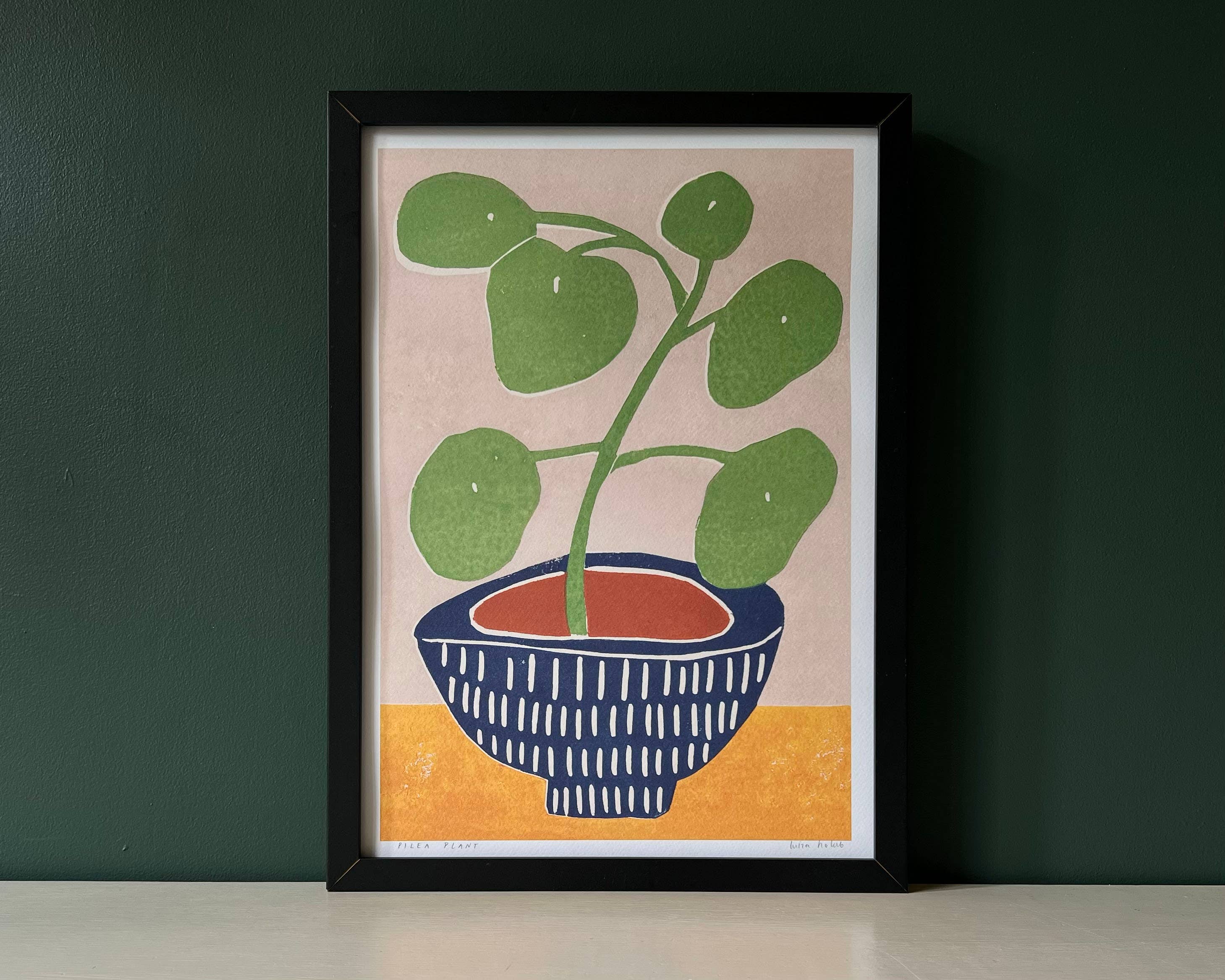 'Pilea Plant' Unframed A3 Print by Luiza Holub - Lifestory