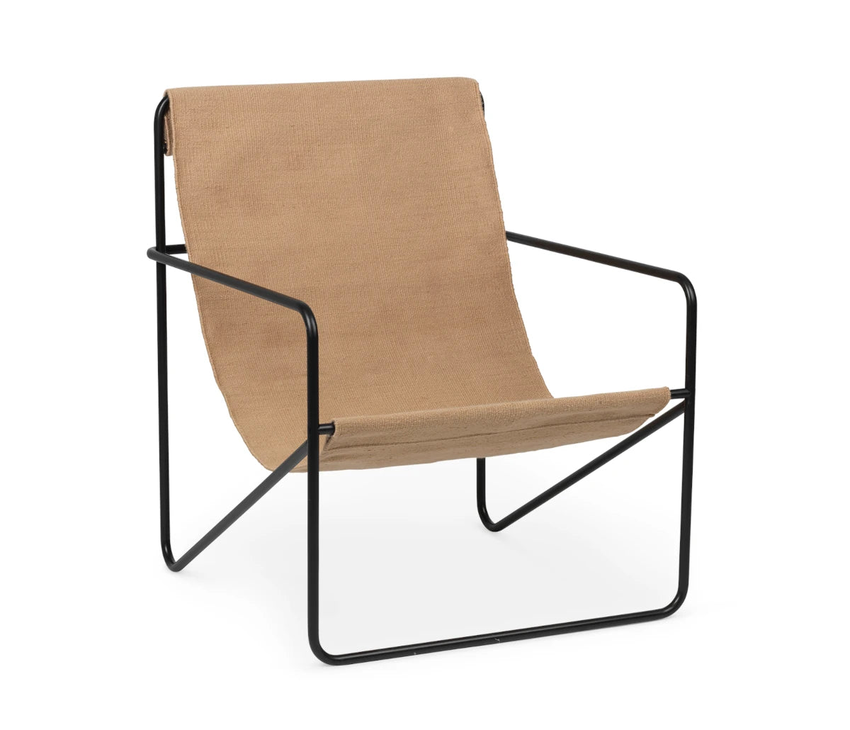 Desert Lounge Chair | Black Frame + Sand Fabric | by ferm Living - Lifestory
