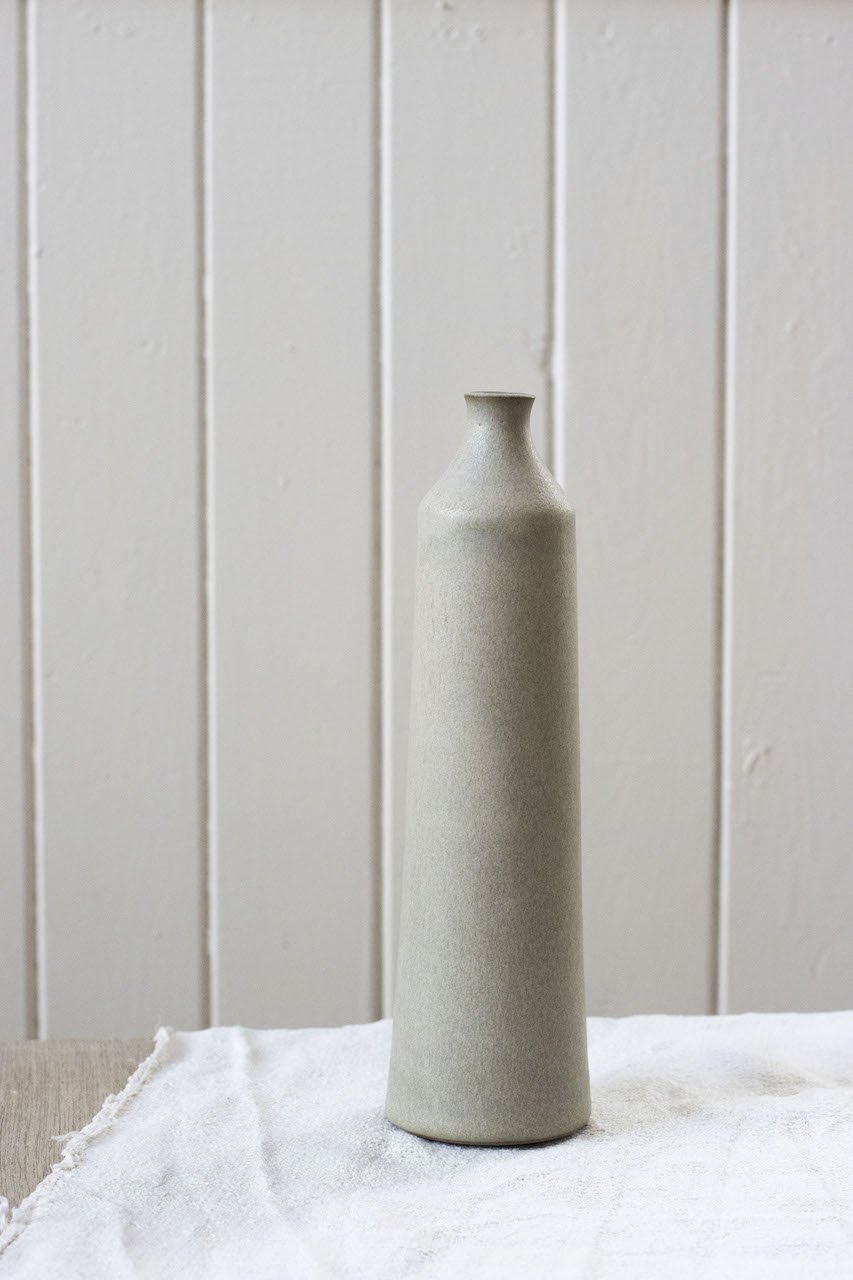 Large Ceramic Bottle No. 2 | Tapered Neck | Warm White | by Borja Moronta - Lifestory