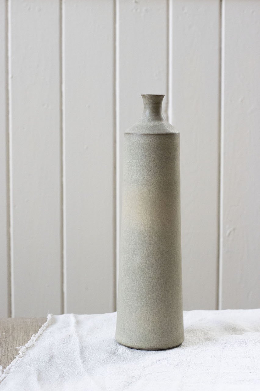Large Ceramic Bottle No. 6 | Tapered Neck | Warm White | by Borja Moronta - Lifestory