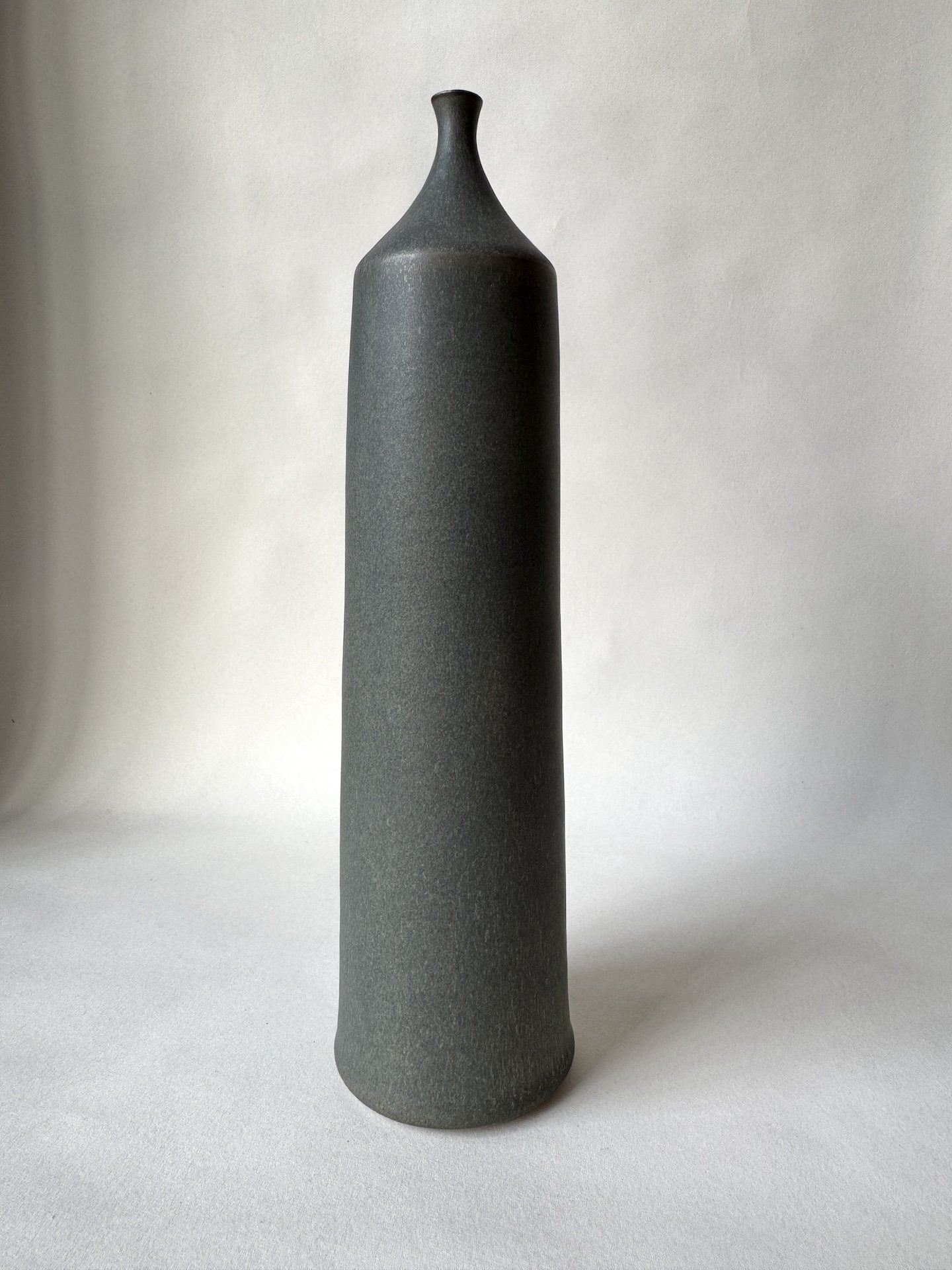 Large Ceramic Bottle No. 10 | Tapered Neck | Moss Green | by Borja Moronta