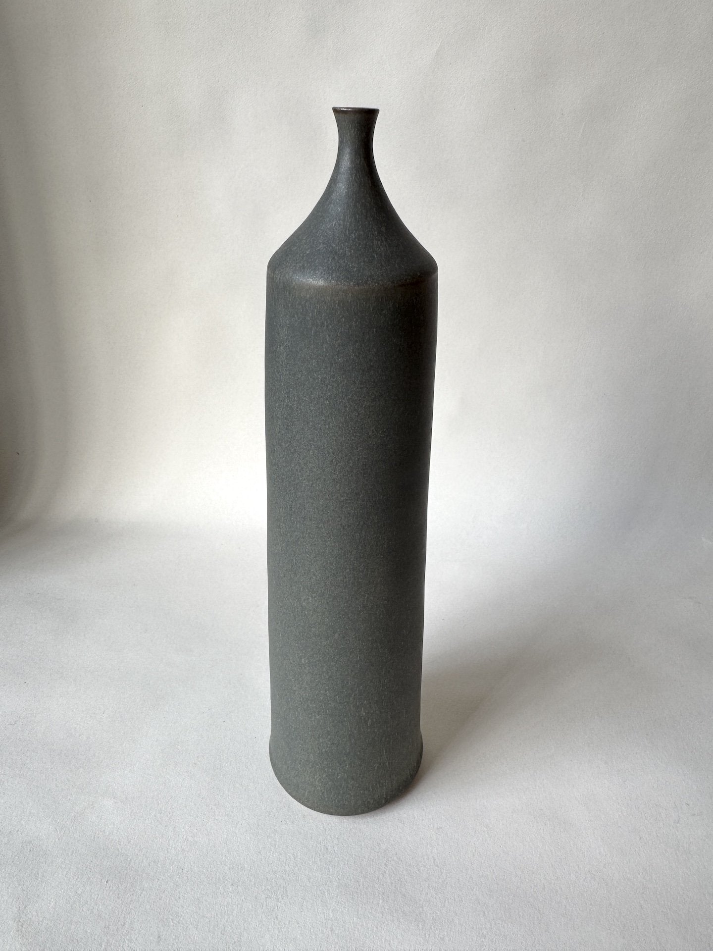 Large Ceramic Bottle No. 10 | Tapered Neck | Moss Green | by Borja Moronta