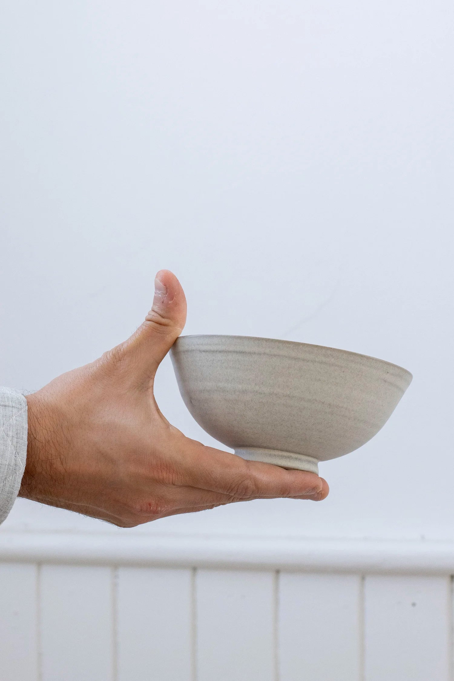 Small Footed Bowl | Cloud White | by Borja Moronta