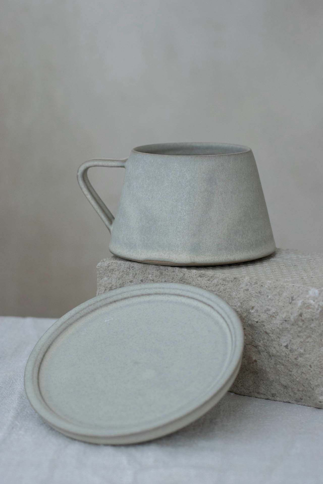 Tapered Cup & Saucer | Cloud White | by Borja Moronta - Lifestory