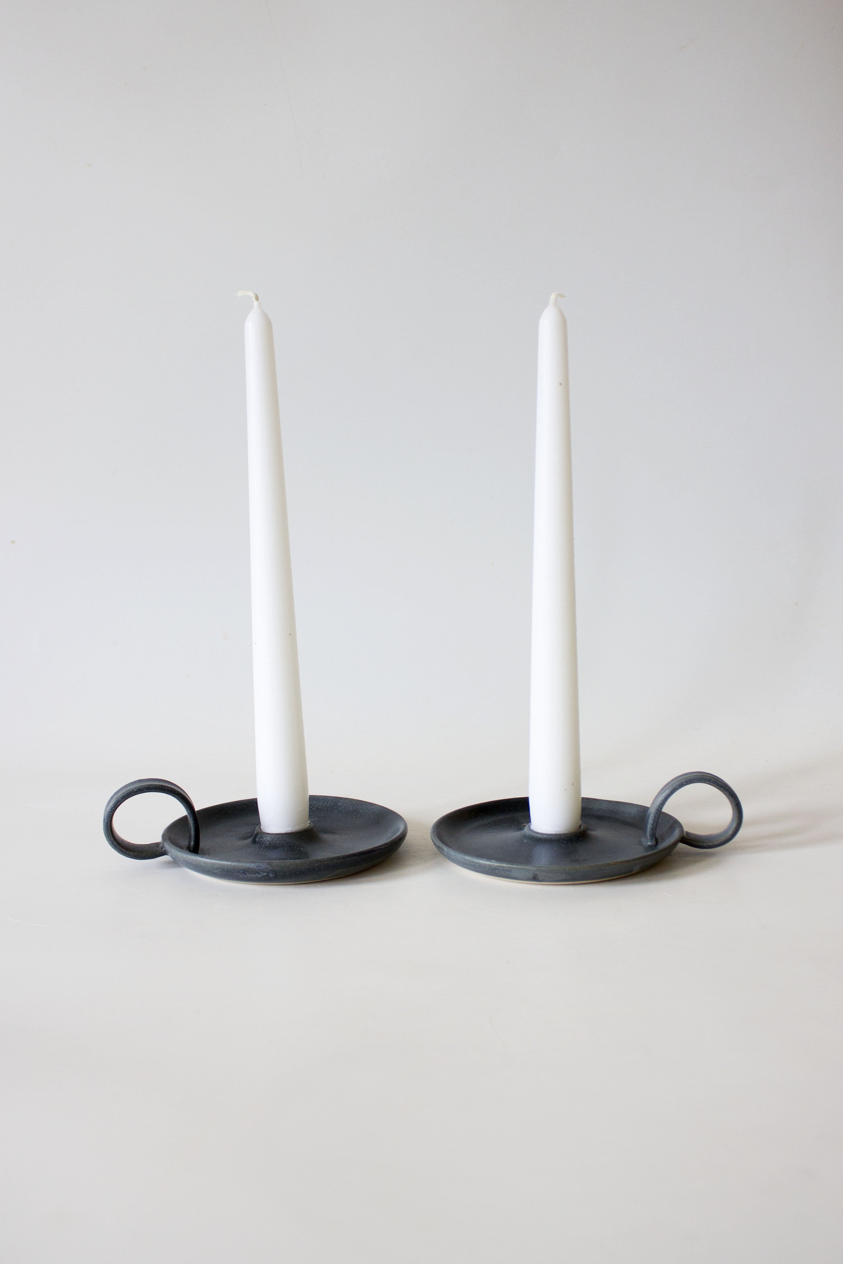 Candle Holder | Basalt Black | Handmade Ceramic | by Bowbeer Designs - Lifestory