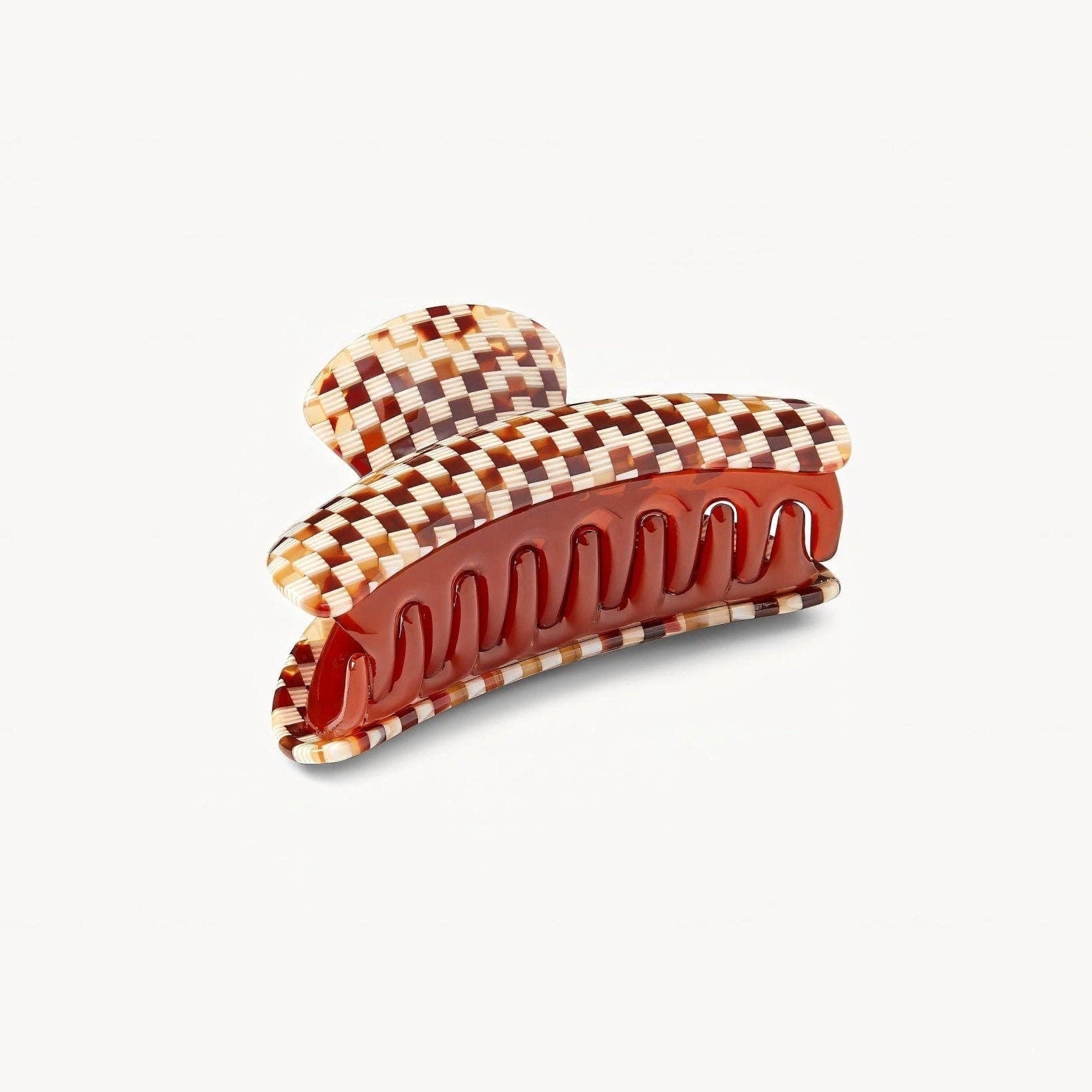 MACHETE Grande Heirloom Claw in Tortoise Checker Acetate - Lifestory