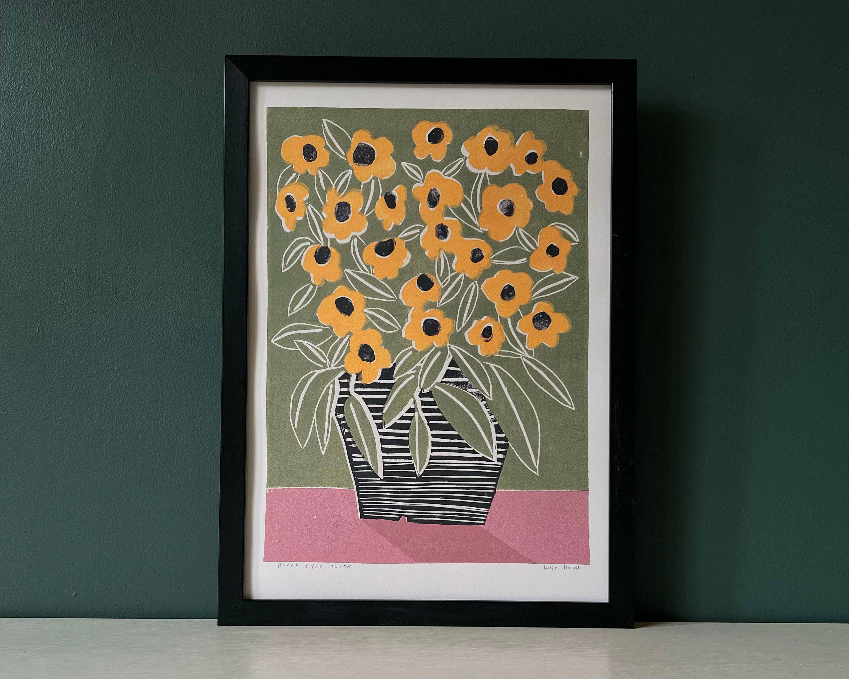 'Black Eyed Susan' Unframed A3 Print by Luiza Holub - Lifestory