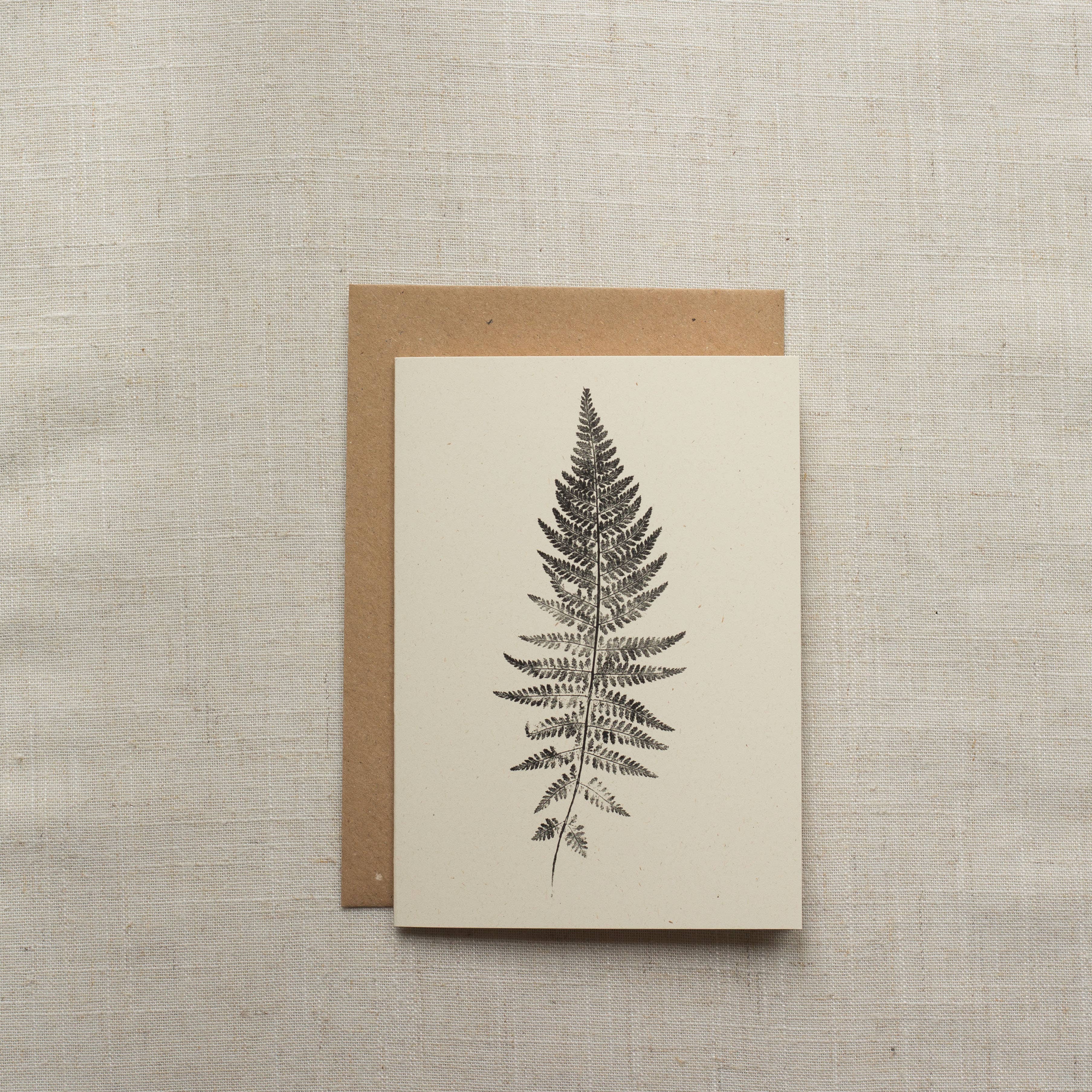 Woodfern Botanical Monoprint Card by Alicia Breakspear