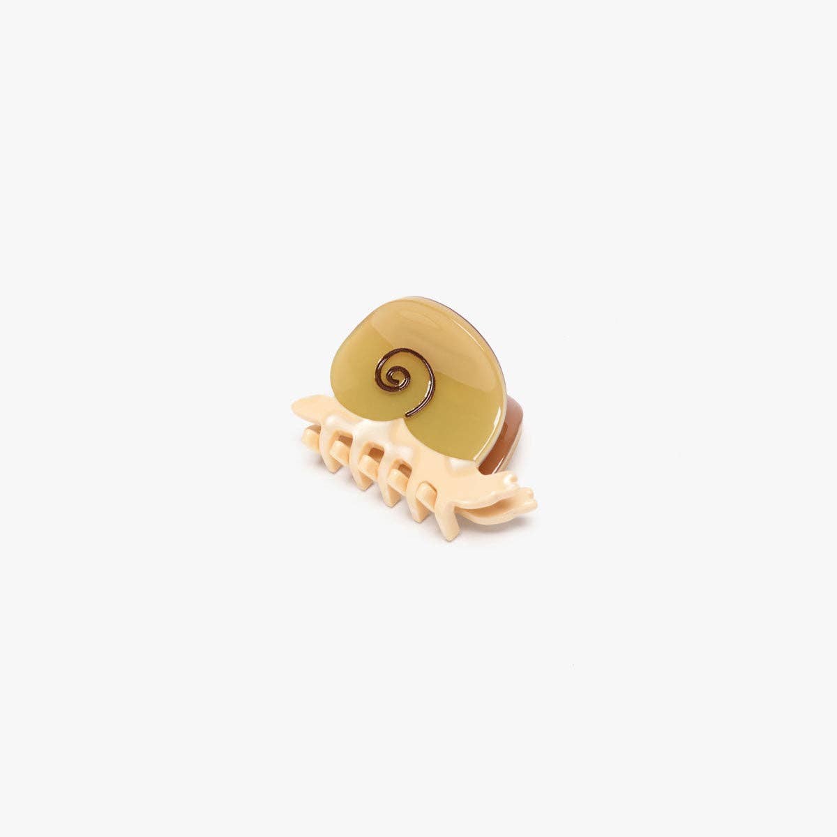 Winona Irene Mini Snail Acetate Hair Claw in Sand - Lifestory