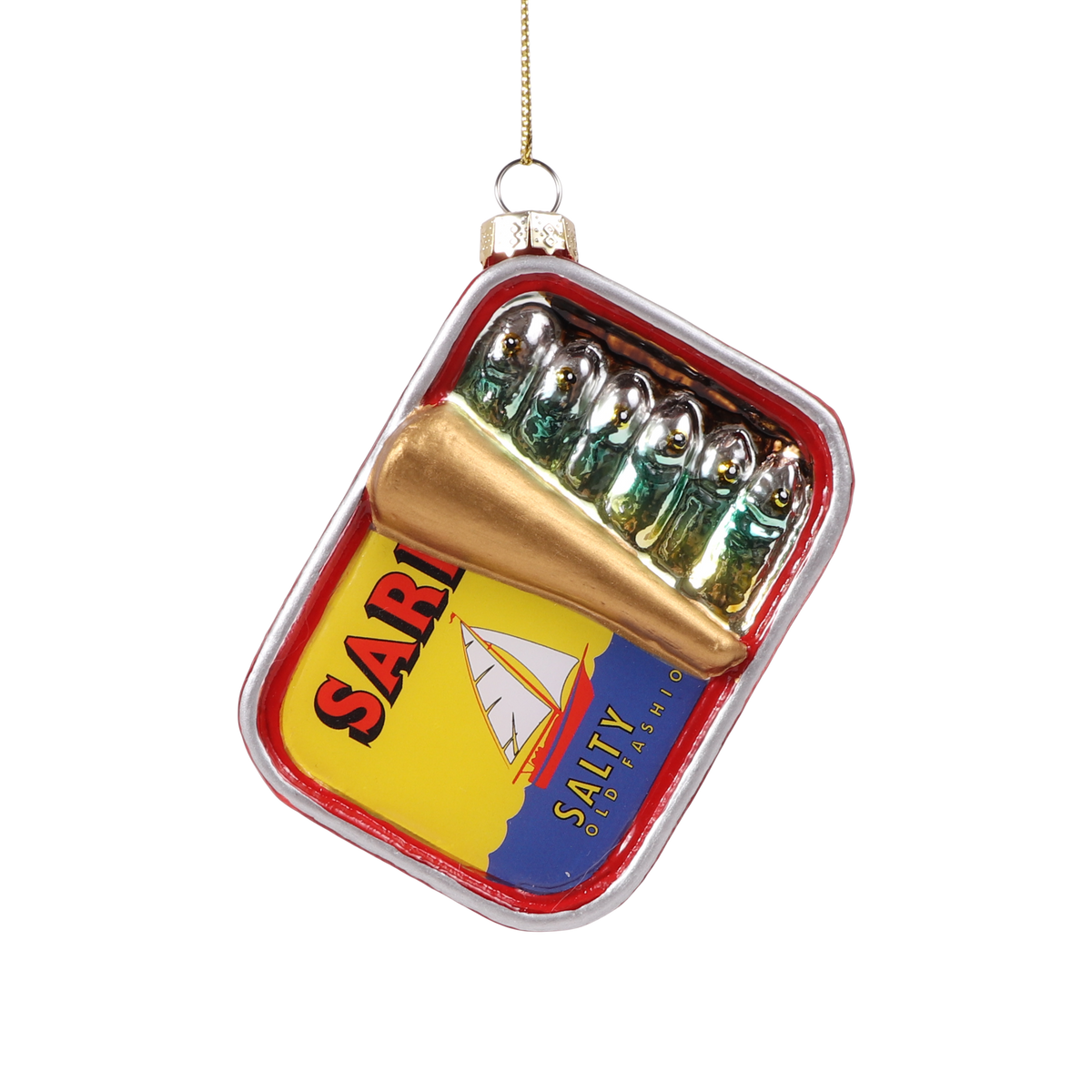 Sardines Tin Glass Hanging Decoration by studio THIE