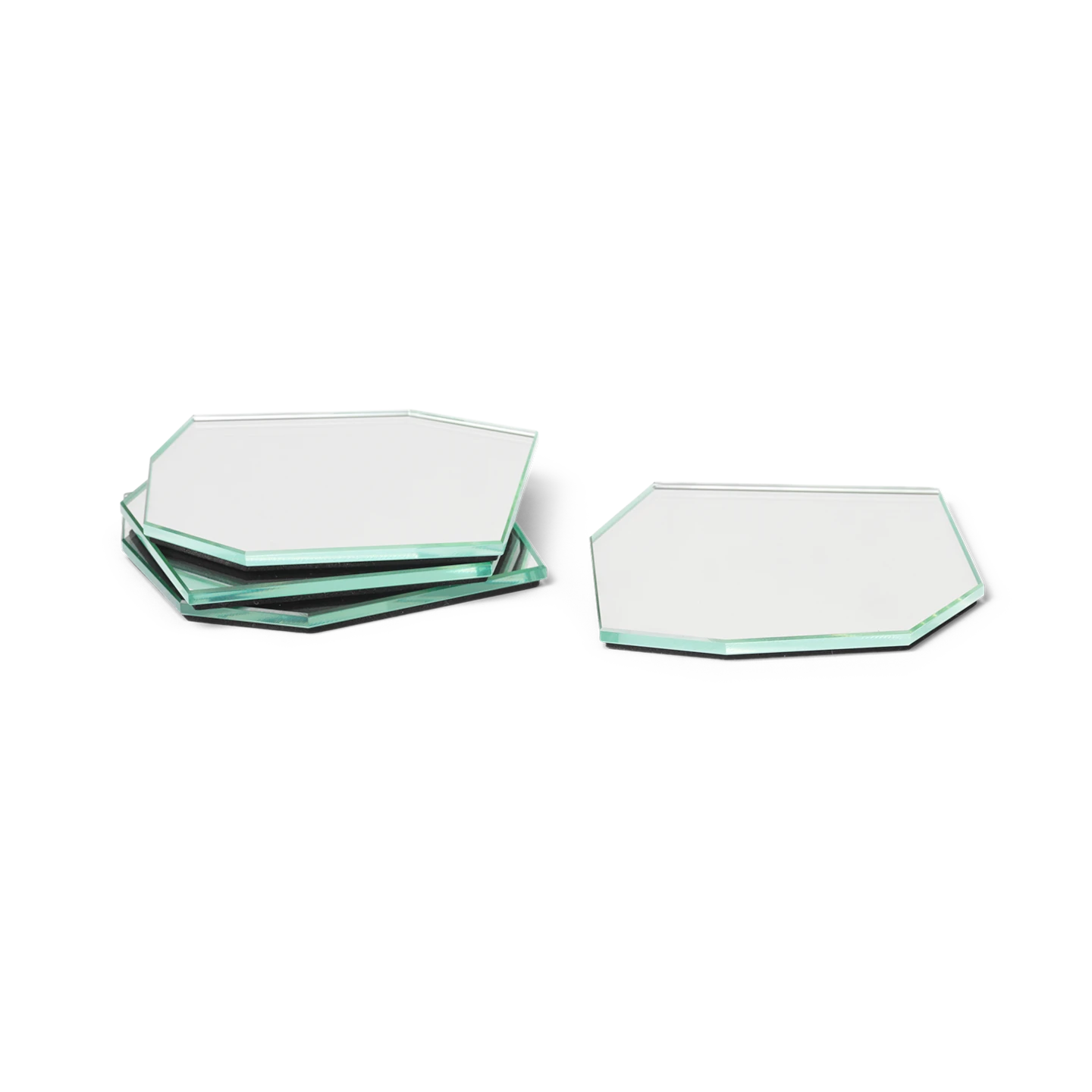 Ferm Living Set of 4 Shard Mirror Coasters - Lifestory