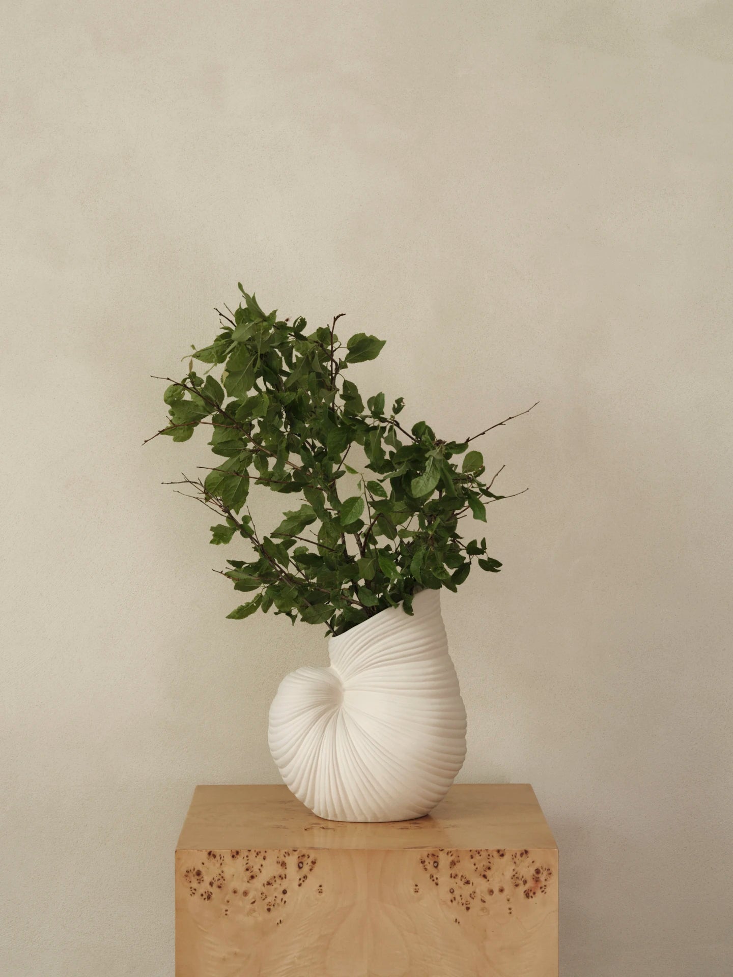 Ferm Living Shell Vase in Off White Ceramic - Lifestory