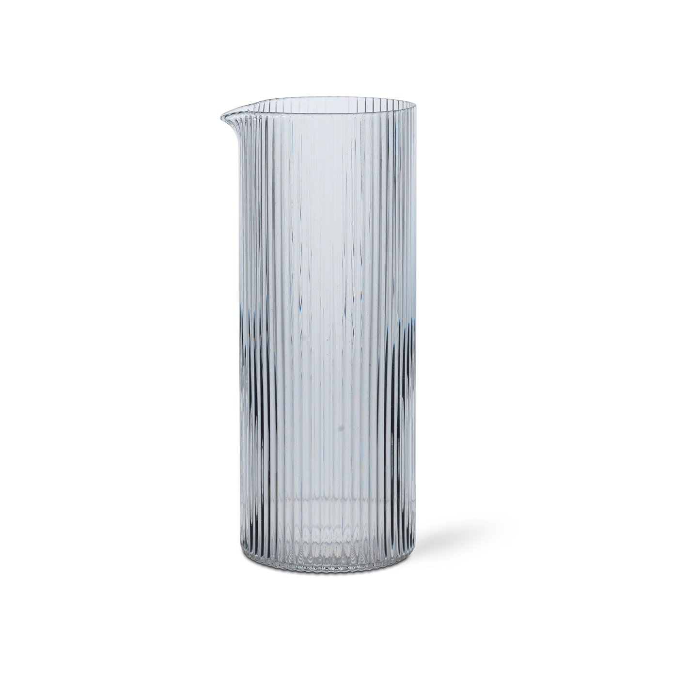Ferm Living Ripple Milk Jug in Clear Glass - Lifestory